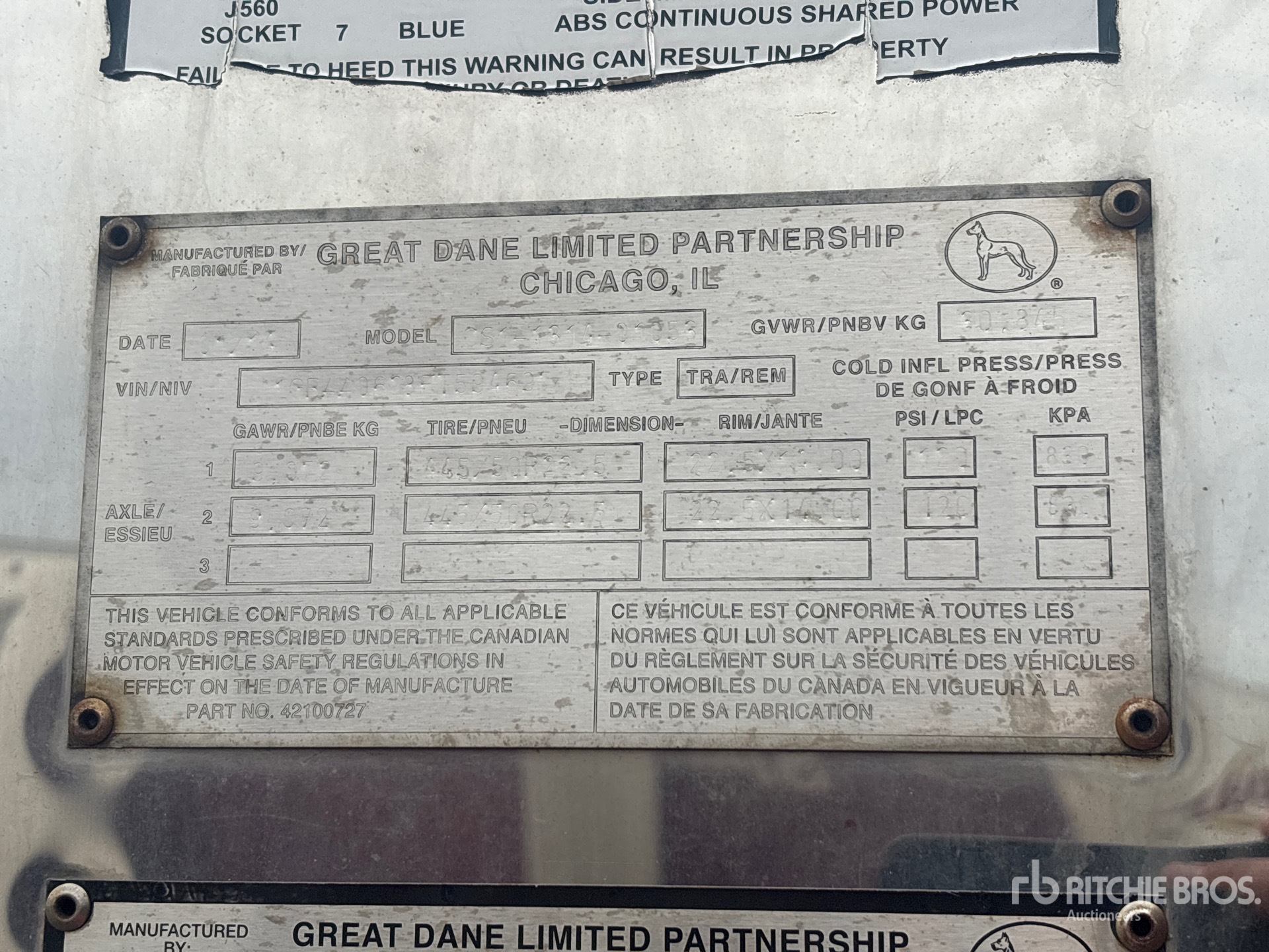 2015 Great Dane CS1-1314-01053