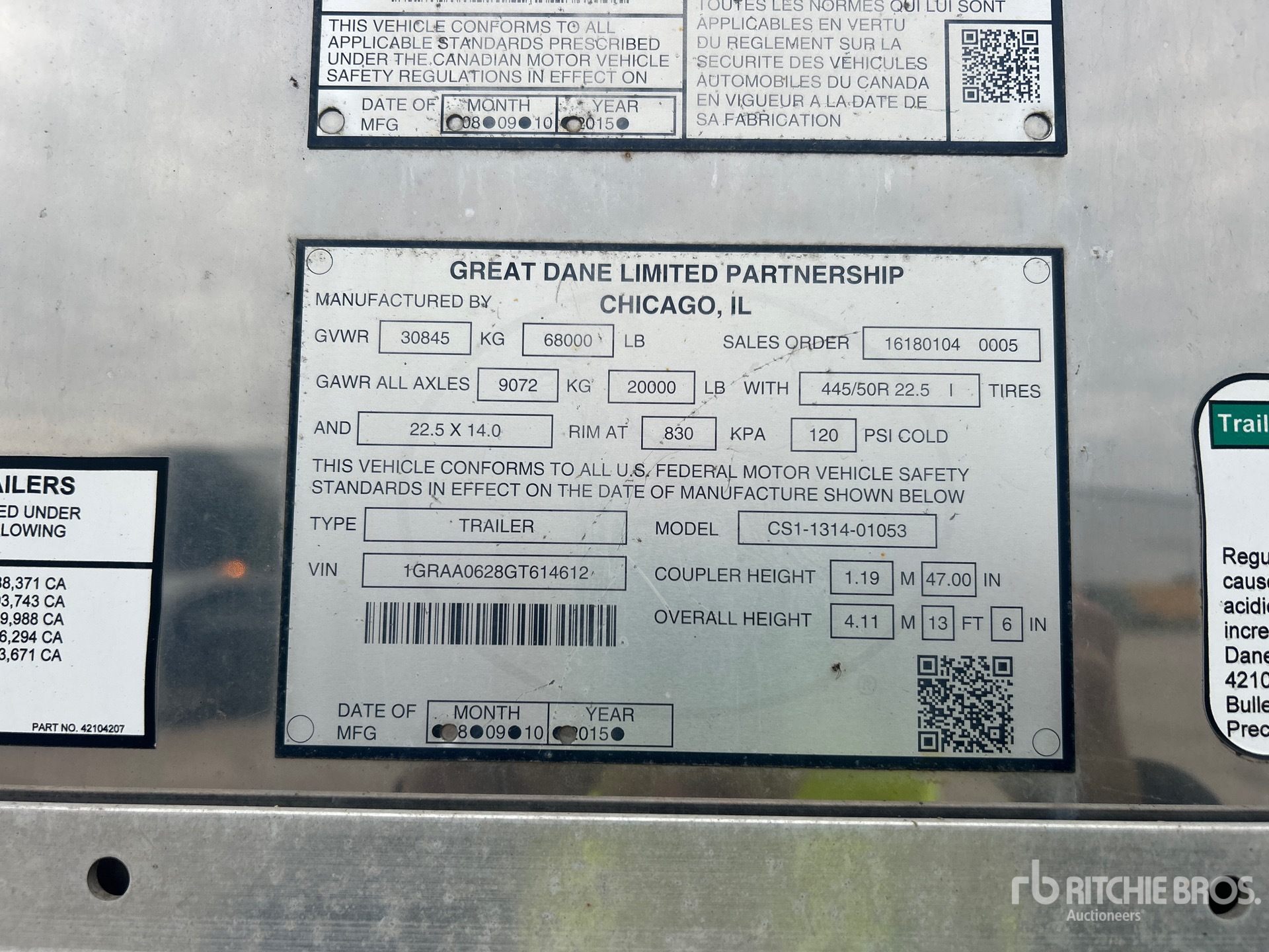 2016 Great Dane CS1-1314-01053