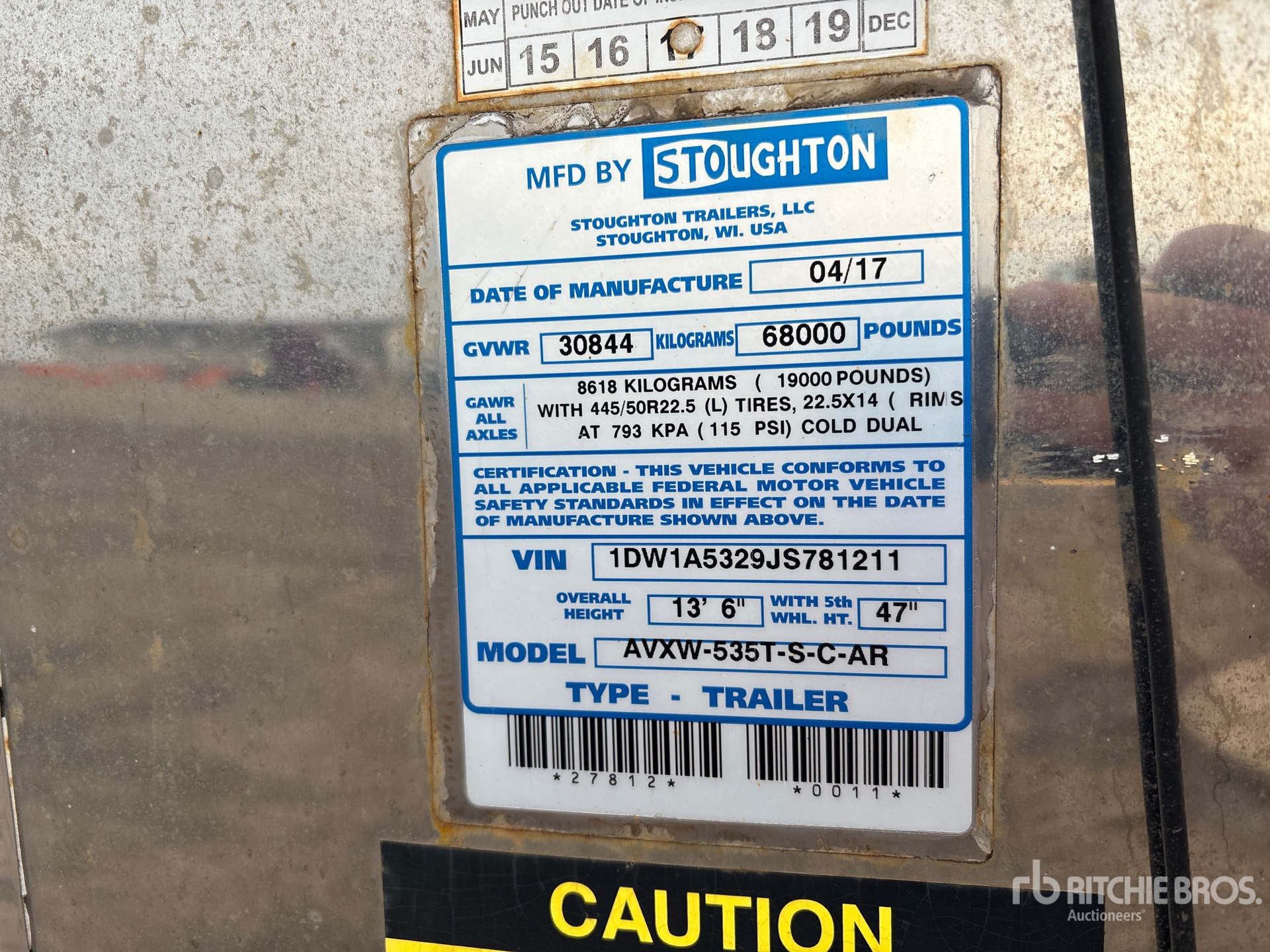2018 Stoughton AVW-535T-S-C-AR