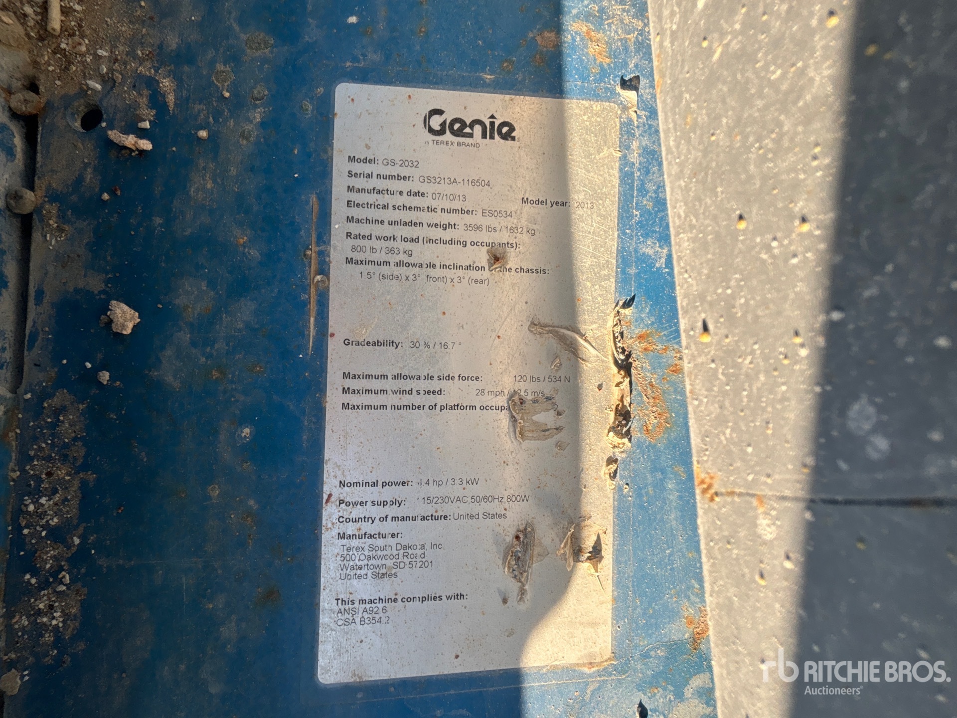 2013 Genie GS2032