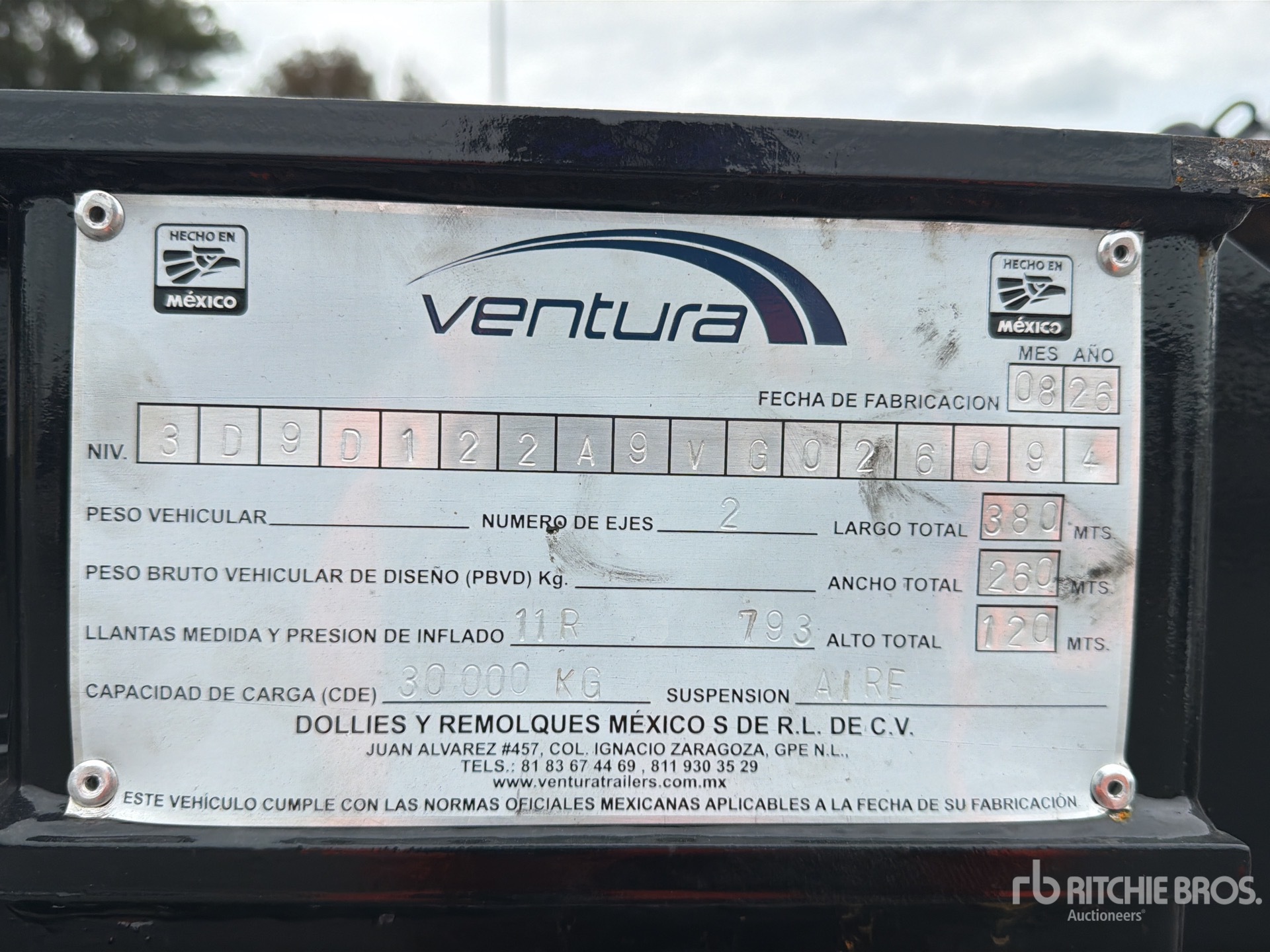 2027 Venturo T/A Dolly (Sin Usar) / (Unused)