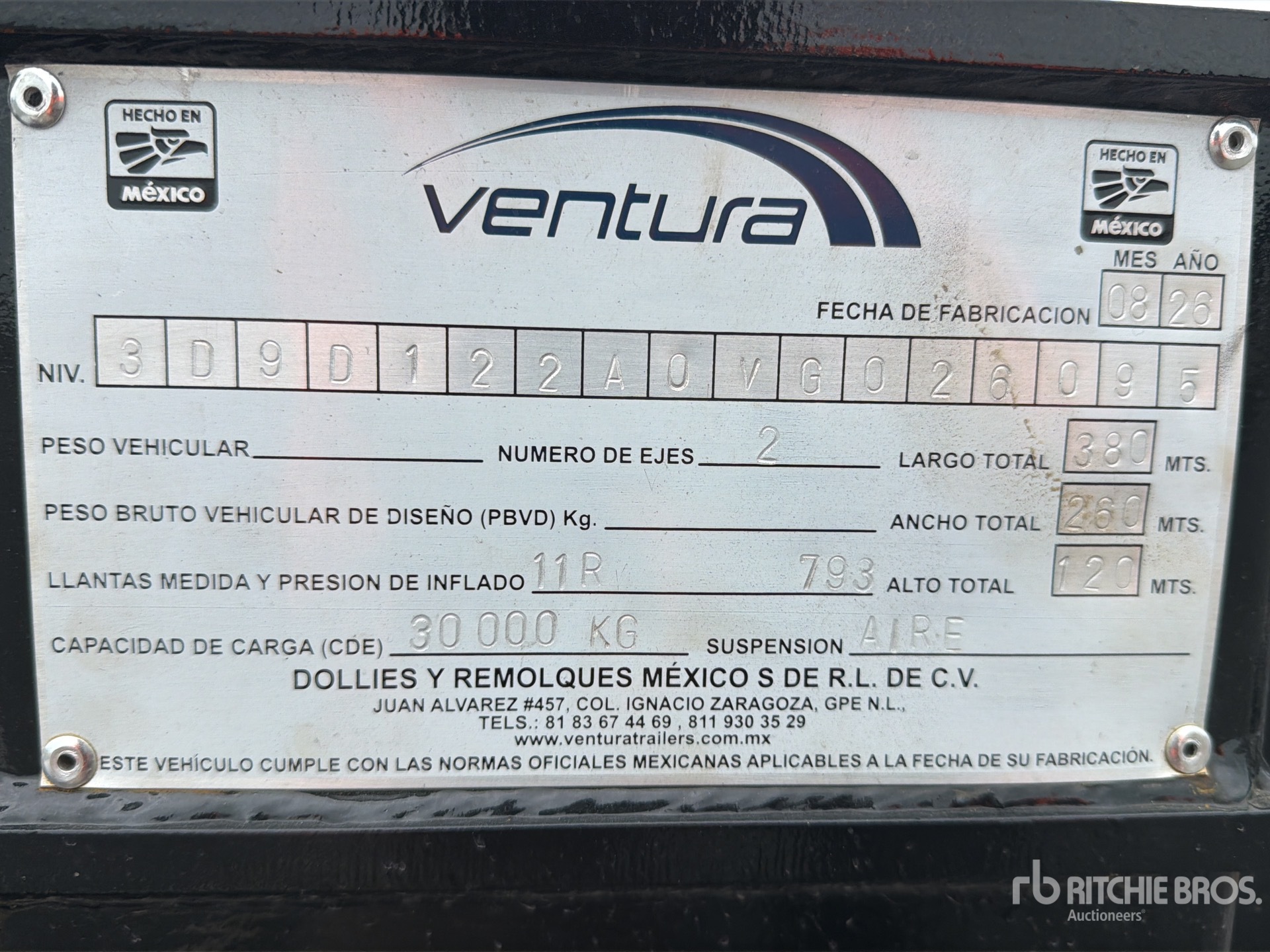 2027 Venturo T/A Dolly (Sin Usar) / (Unused)