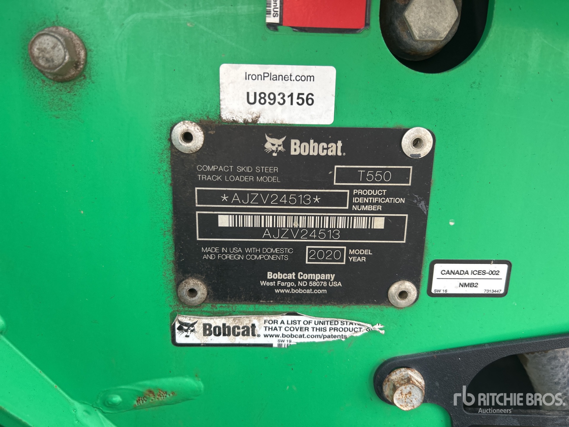 2020 Bobcat T550