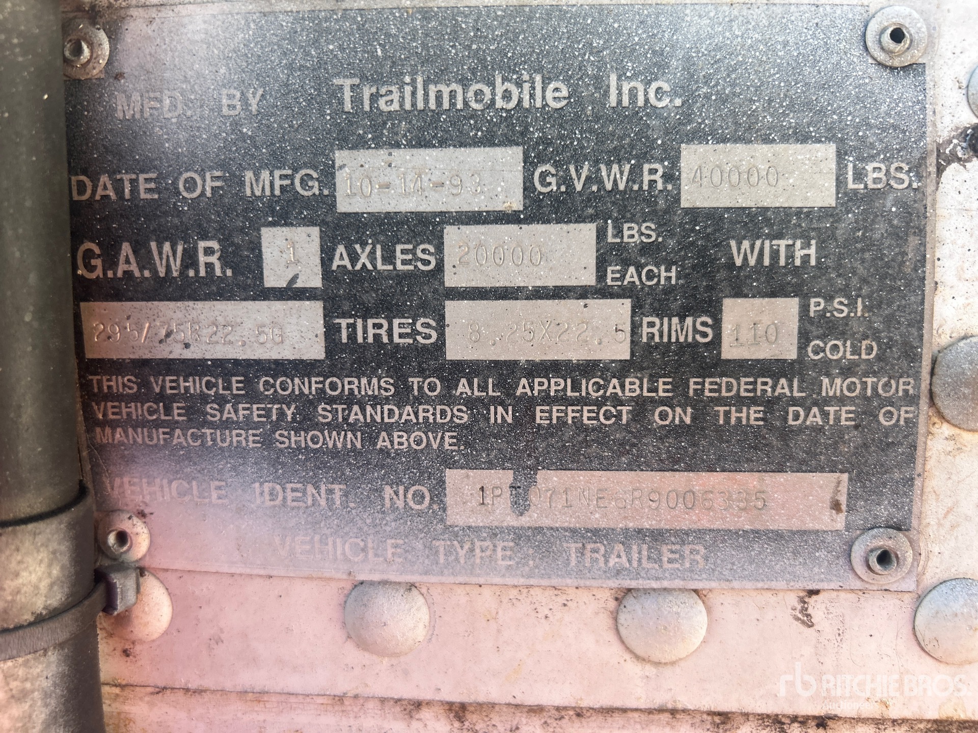 1994 Trailmobile 28 FT X 102 IN S/A