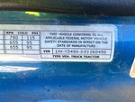 General Appearance with Motor Vehicle Safety Standards Label