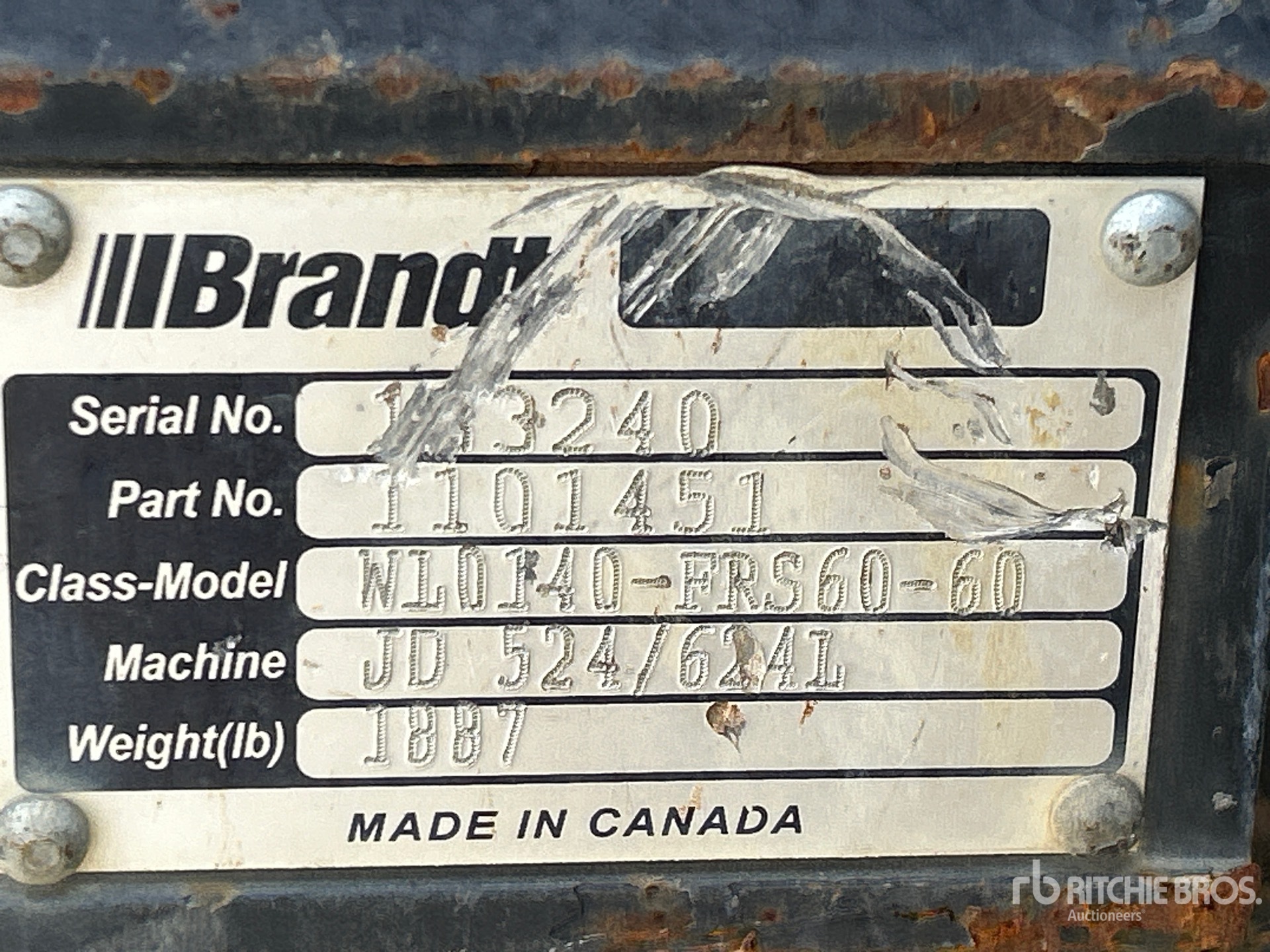 Brandt 60 in - Fits JD 524/624L