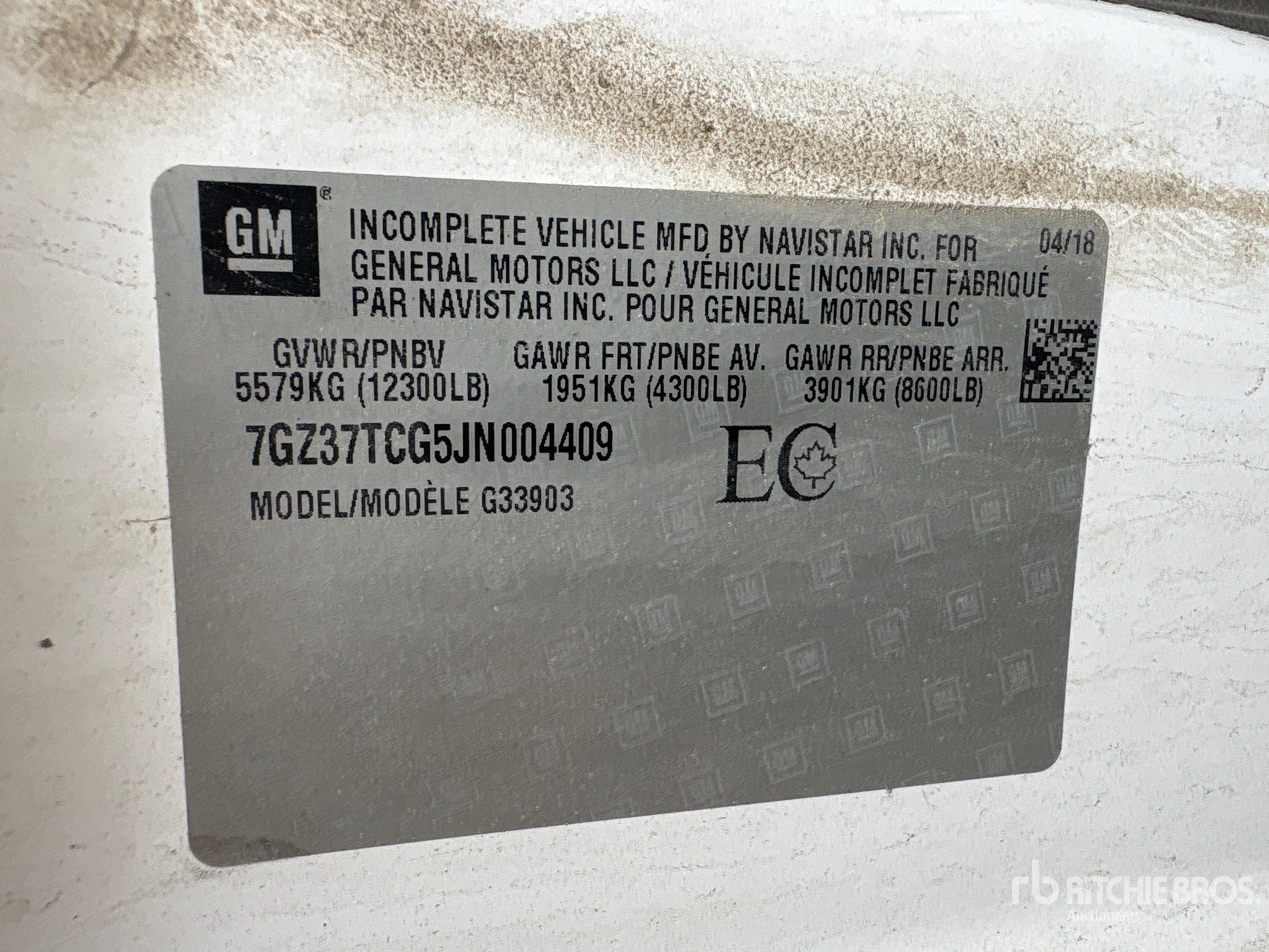 2018 GMC SAVANA G3500