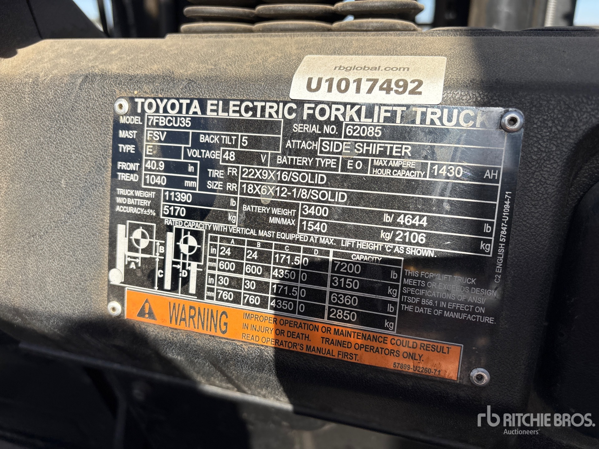Toyota 7FBCU35