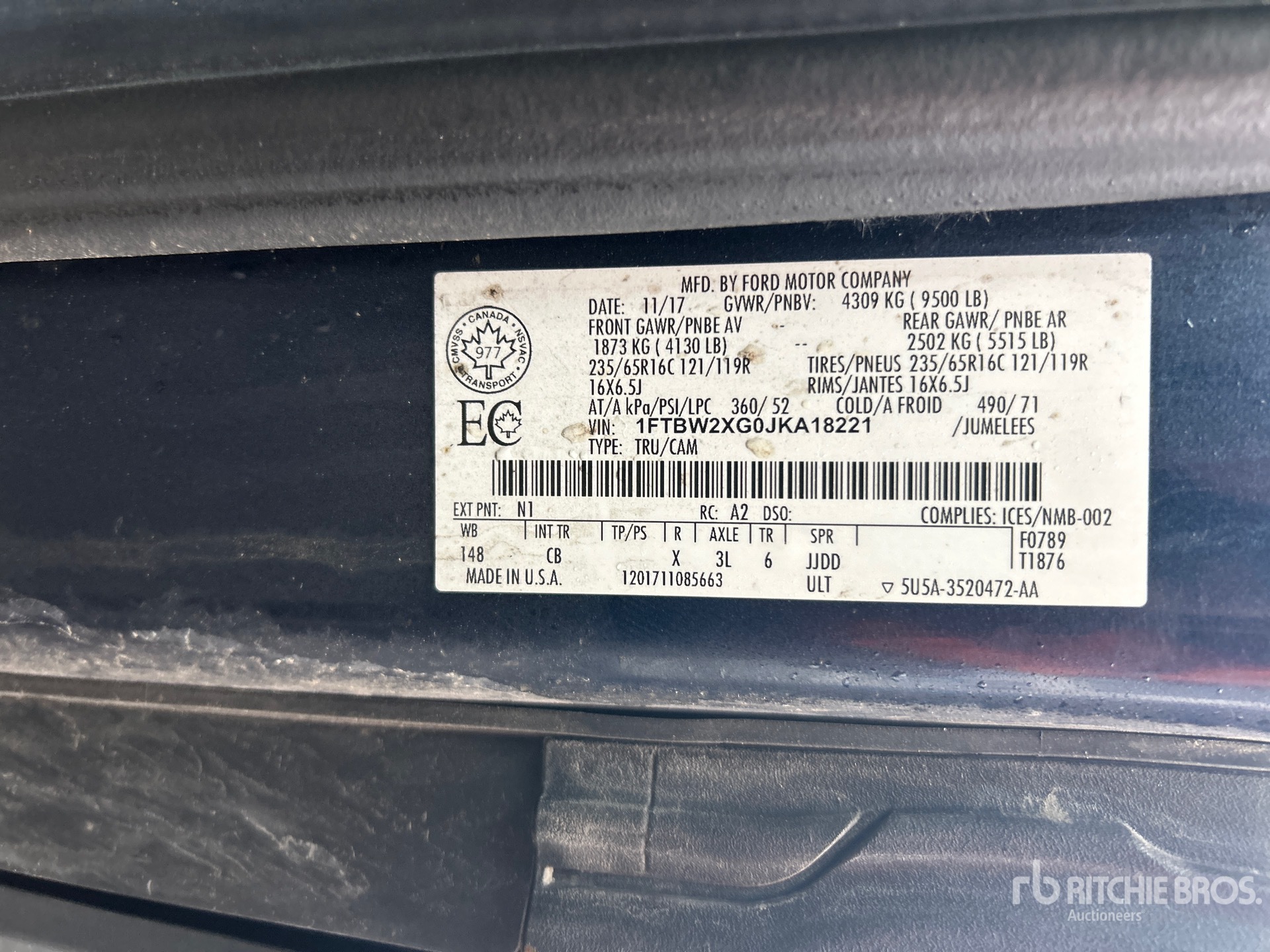 2018 Ford TRANSIT 350