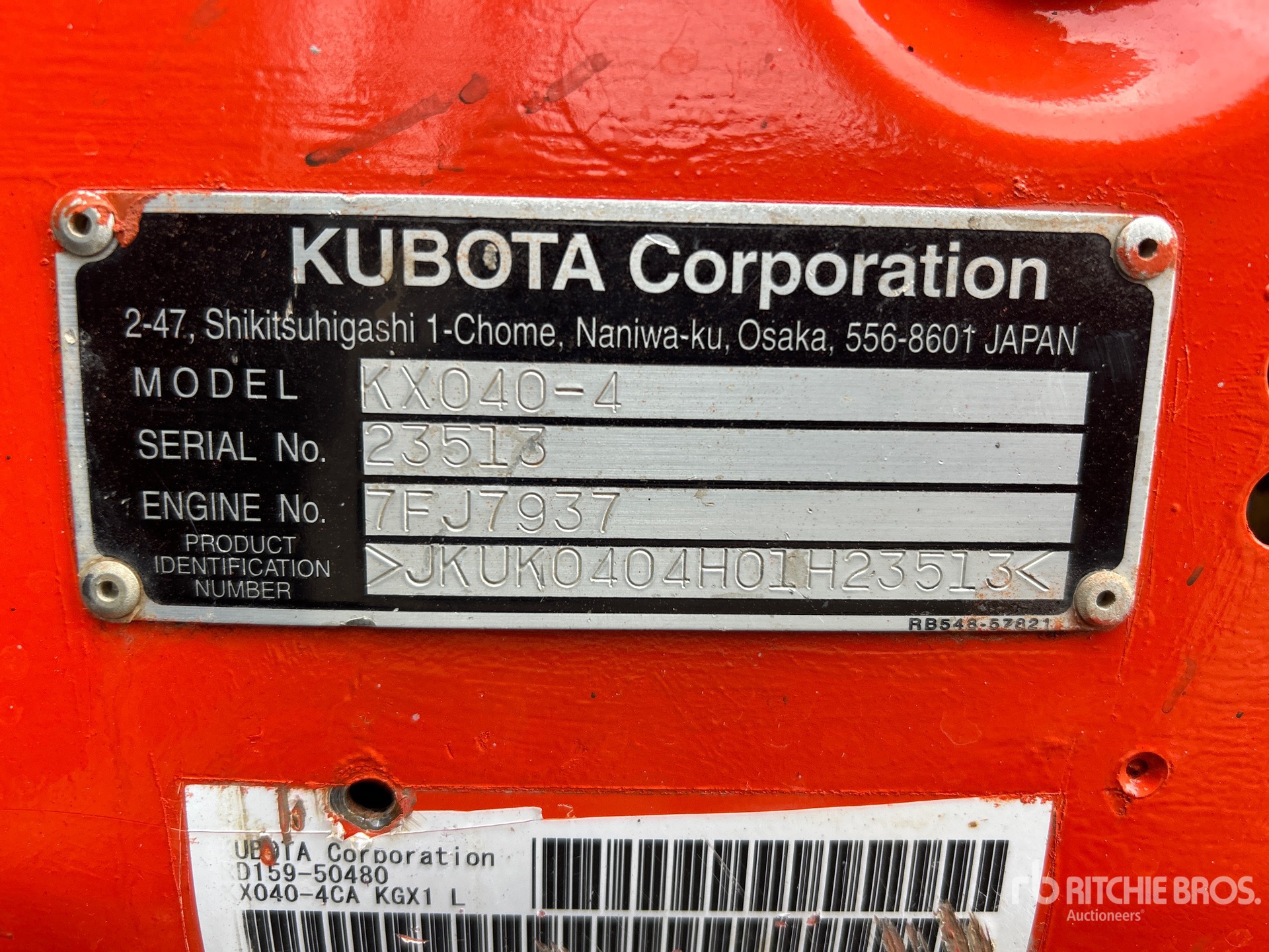 2015 Kubota KX040-4