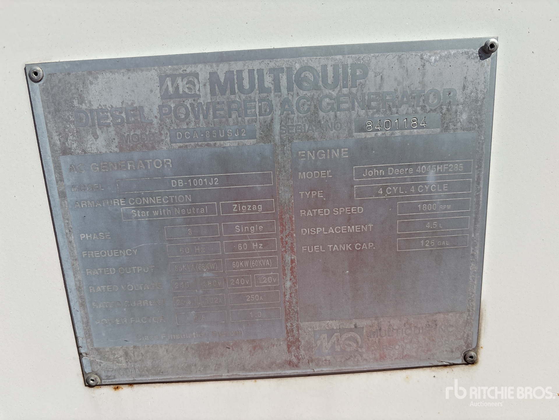 2012 Multiquip 68 KW