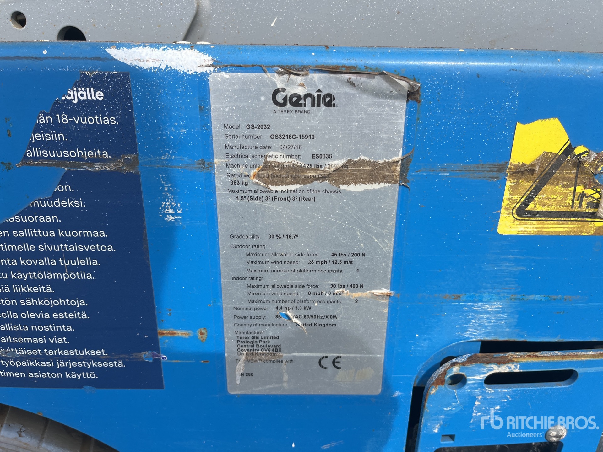 2016 Genie GS2032