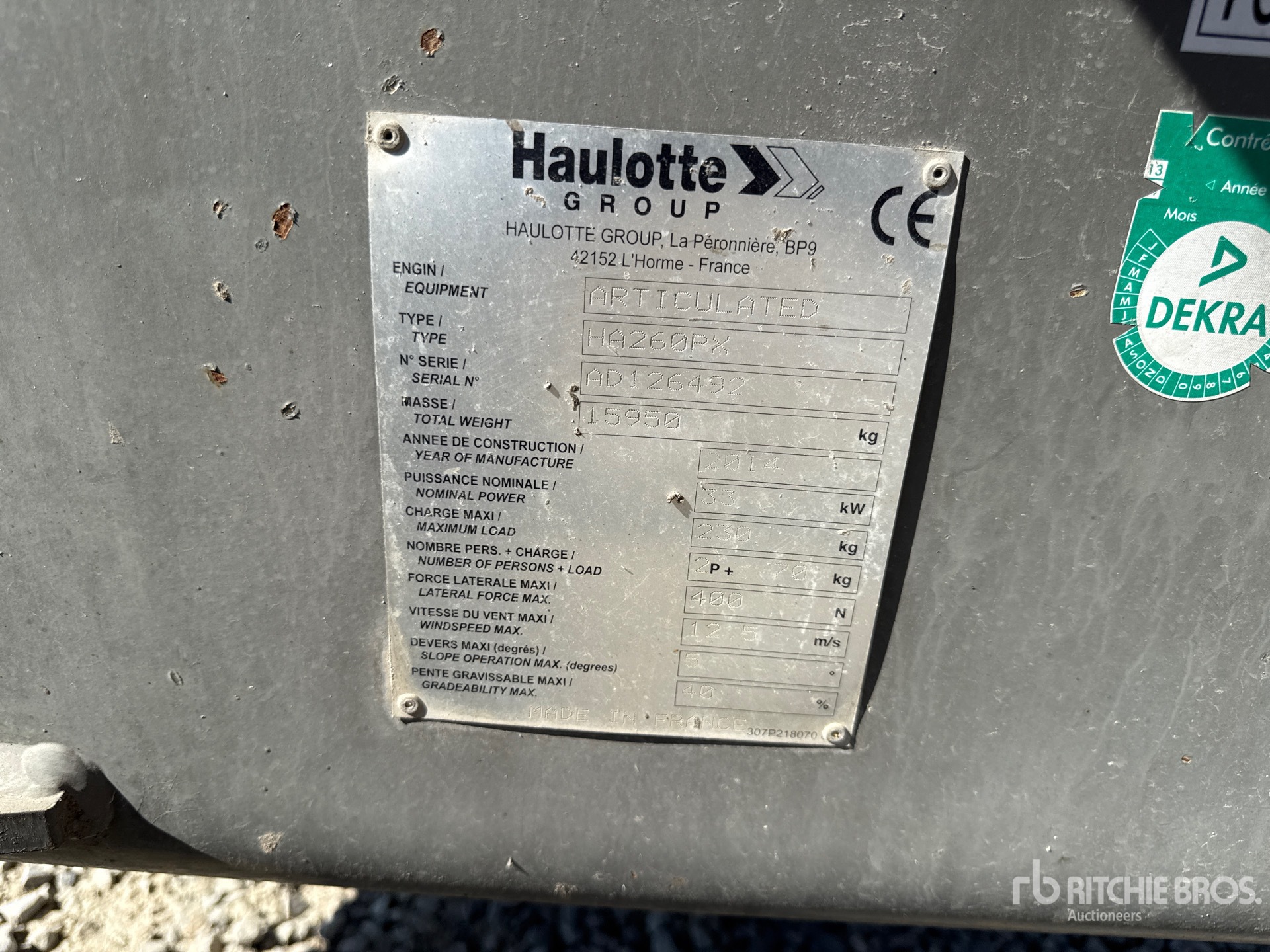 2014 Haulotte HA260PX