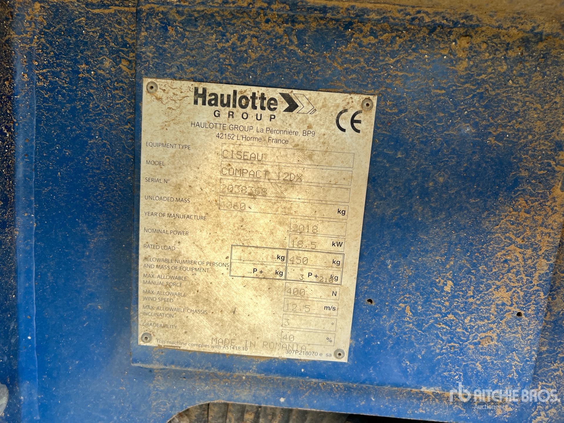 2018 Haulotte COMPACT12DX
