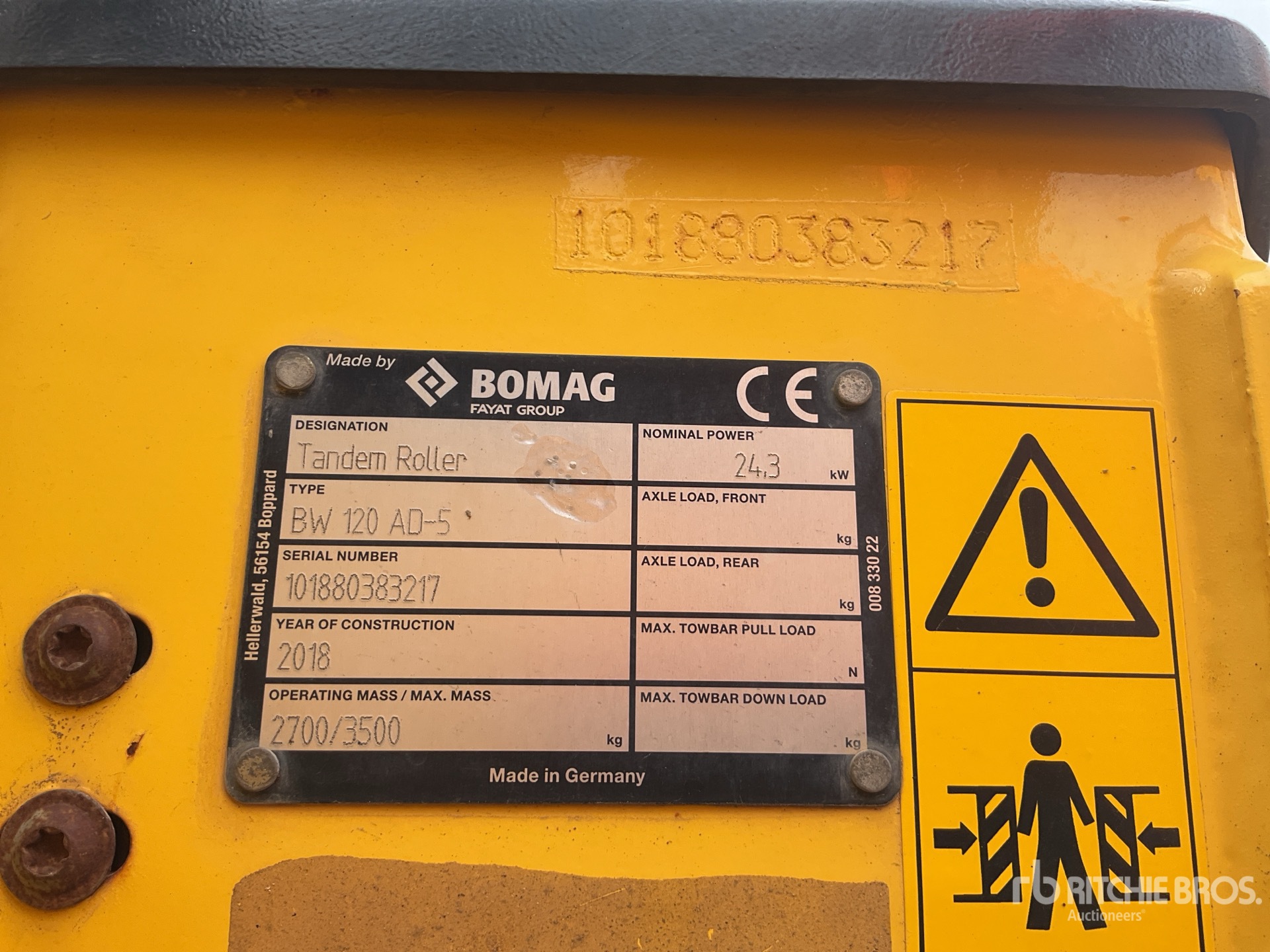 2018 Bomag BW120AD-5