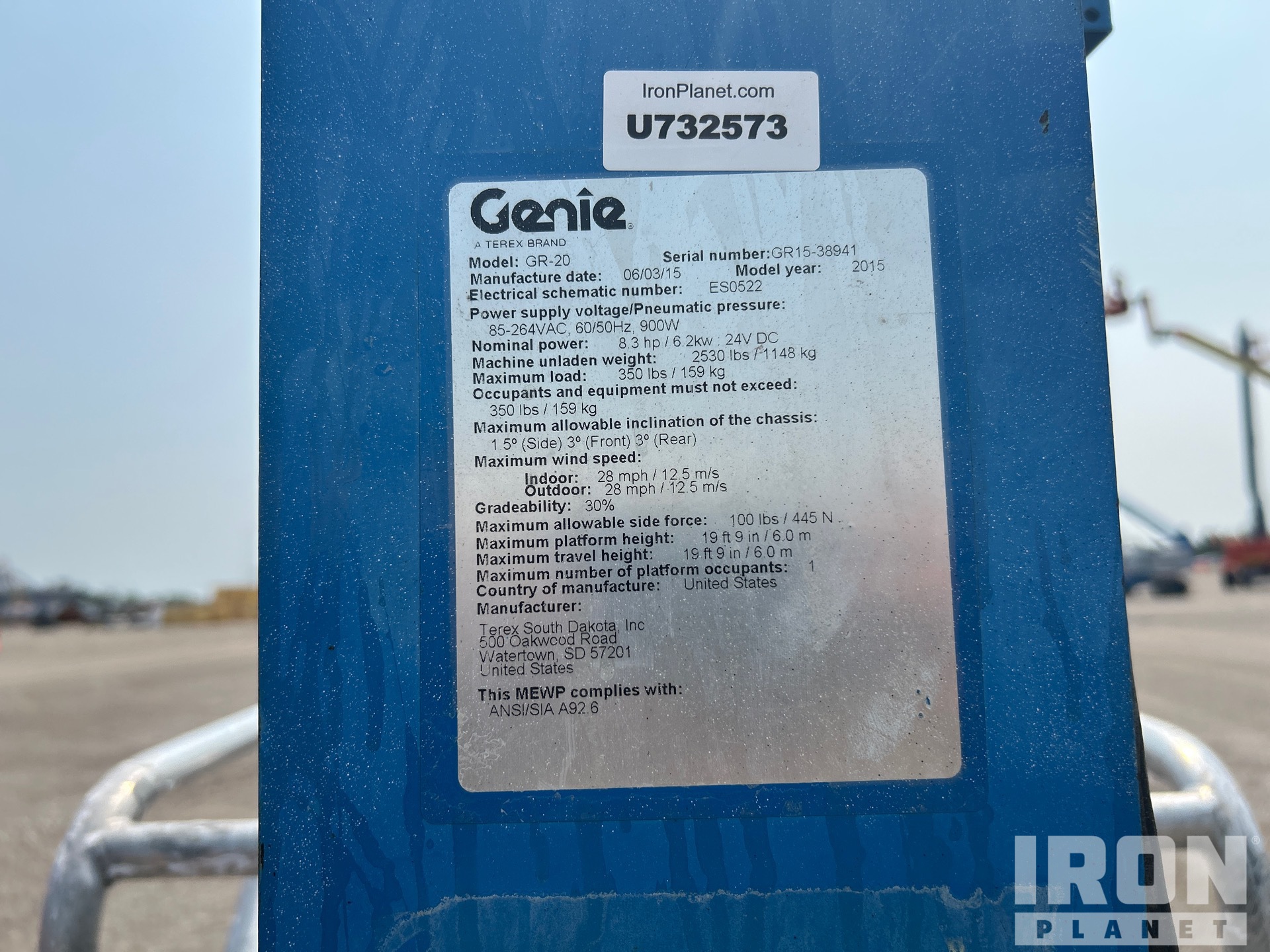 2015 Genie GR-20