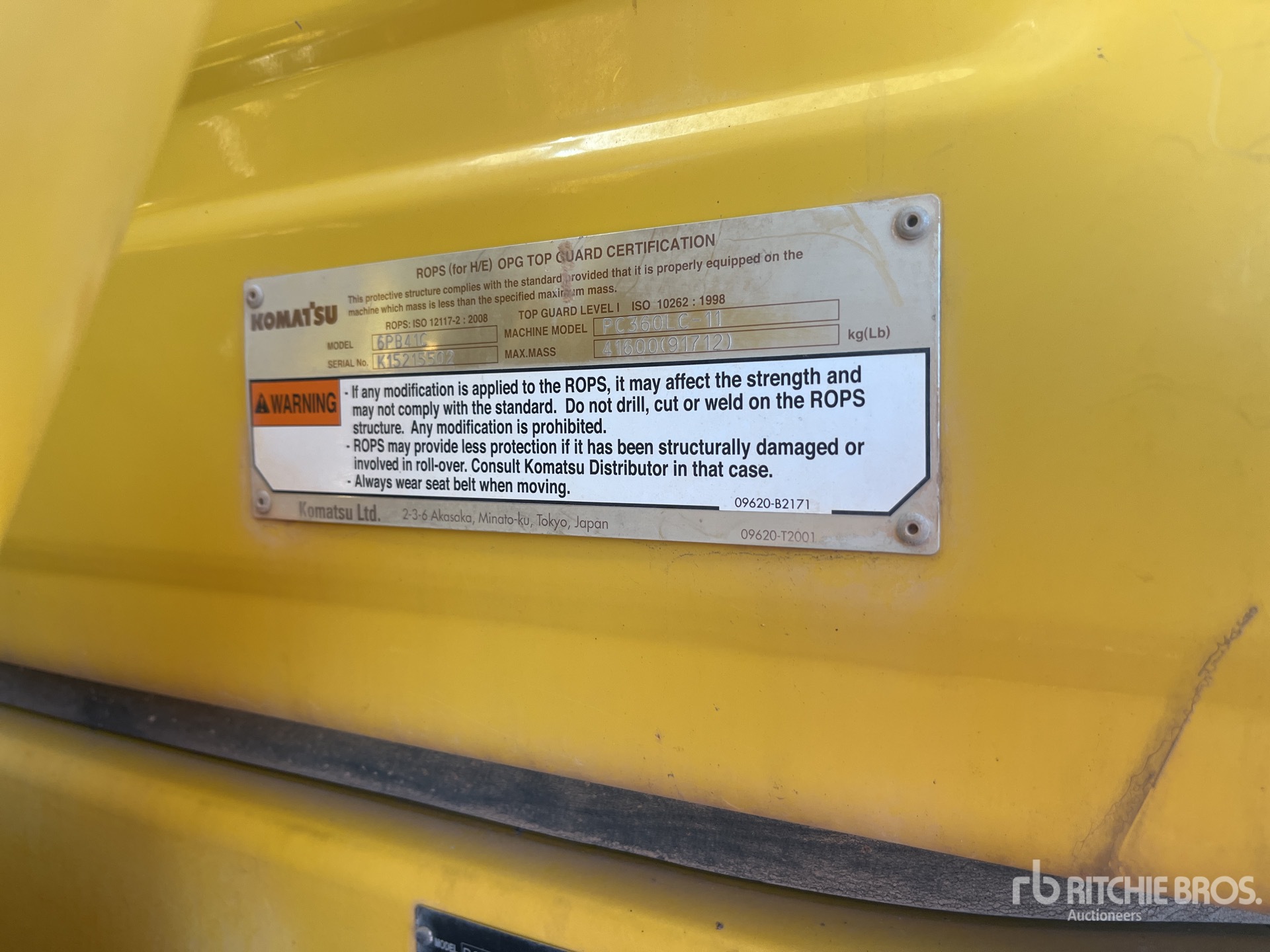 2016 Komatsu PC360LC 11