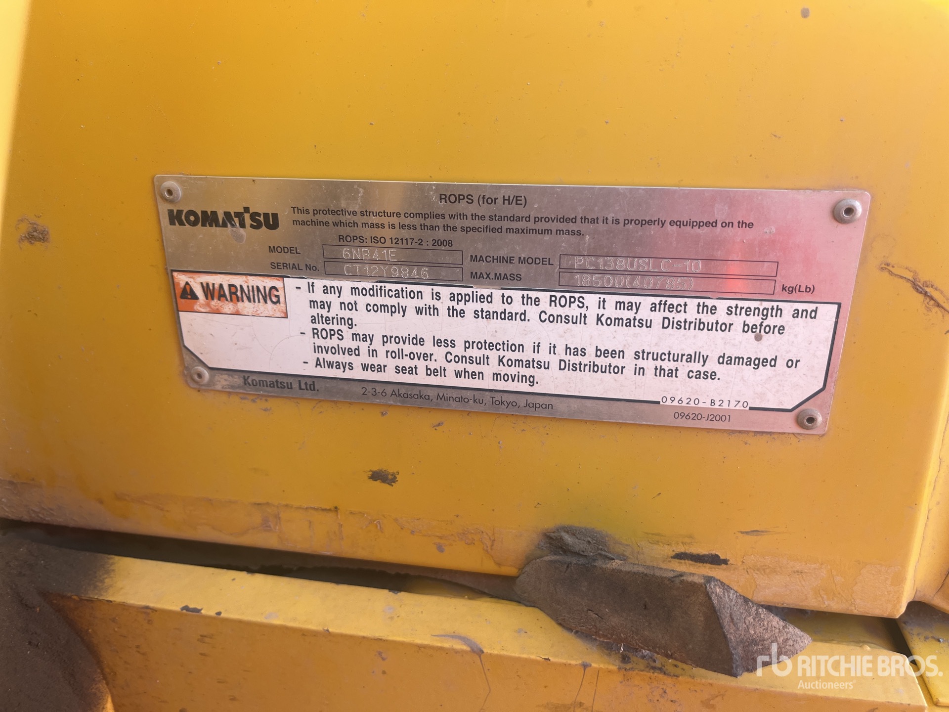 2013 Komatsu PC138USLC-10