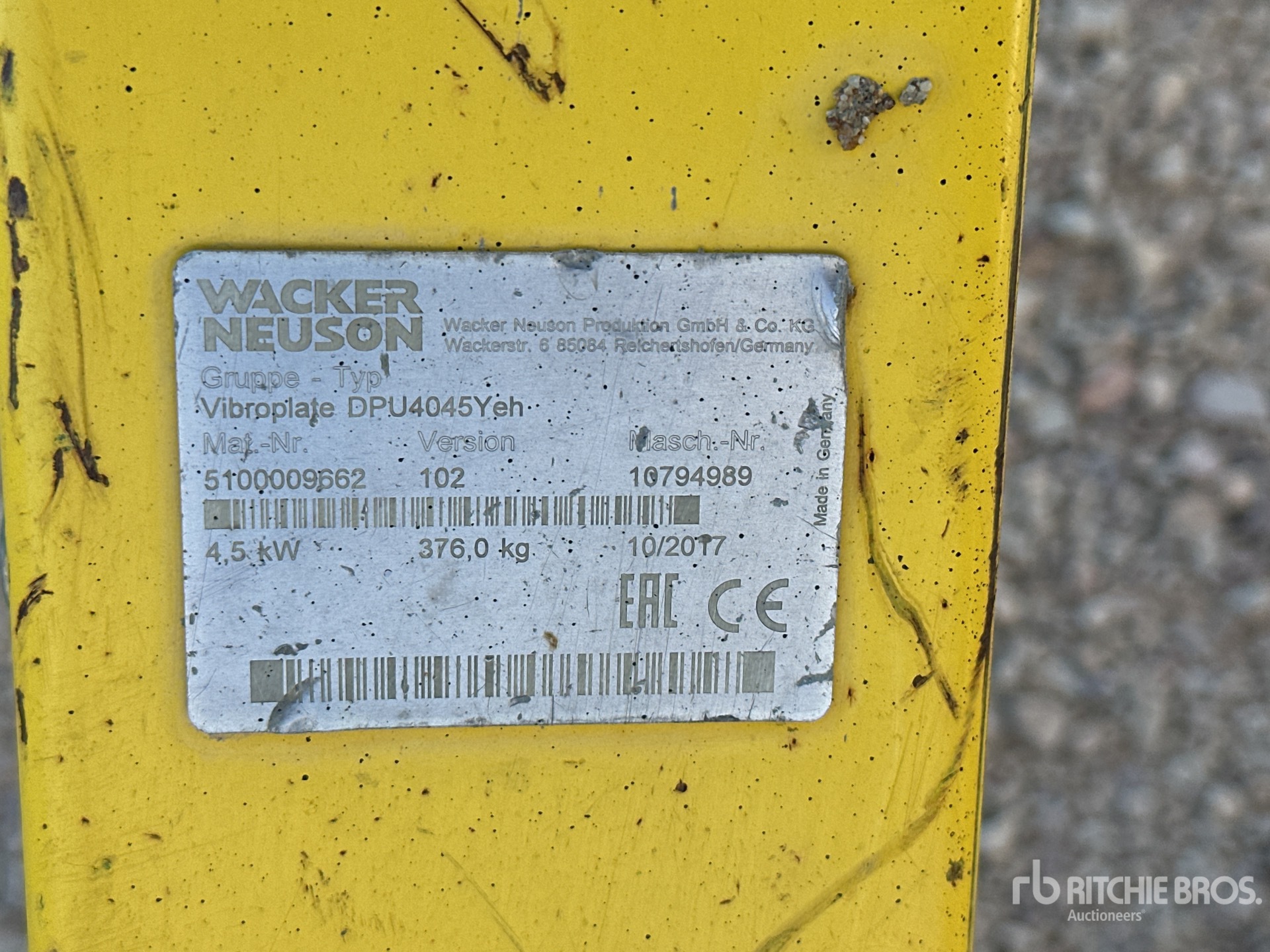 2017 Wacker Neuson DPU4045YEH