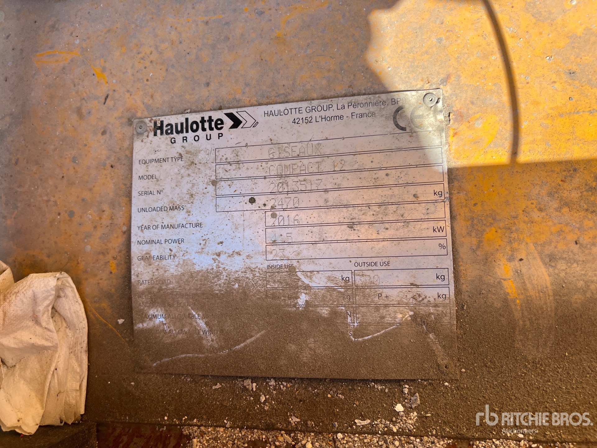 2016 Haulotte COMPACT12