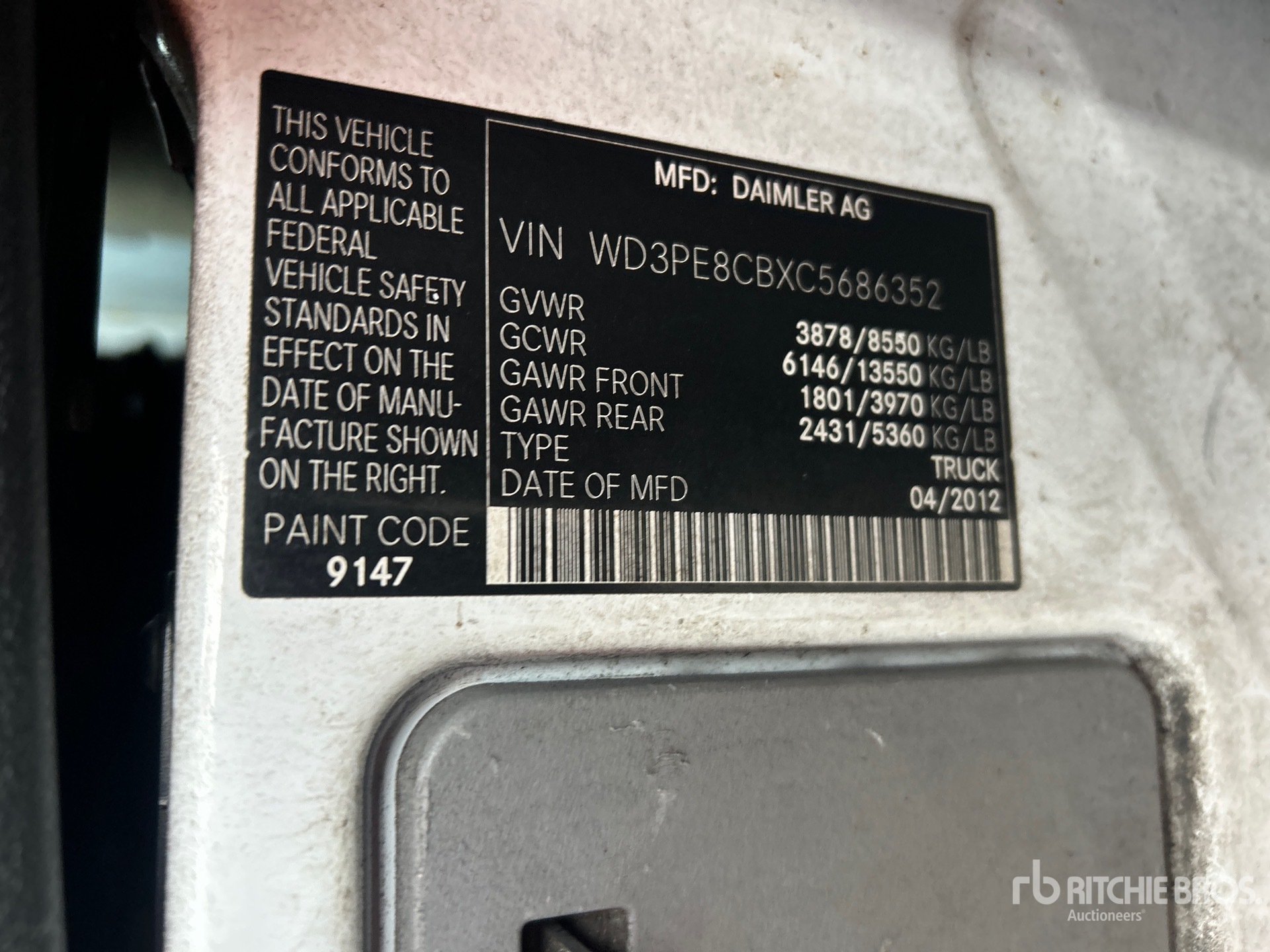 2012 Mercedes-Benz SPRINTER 2500