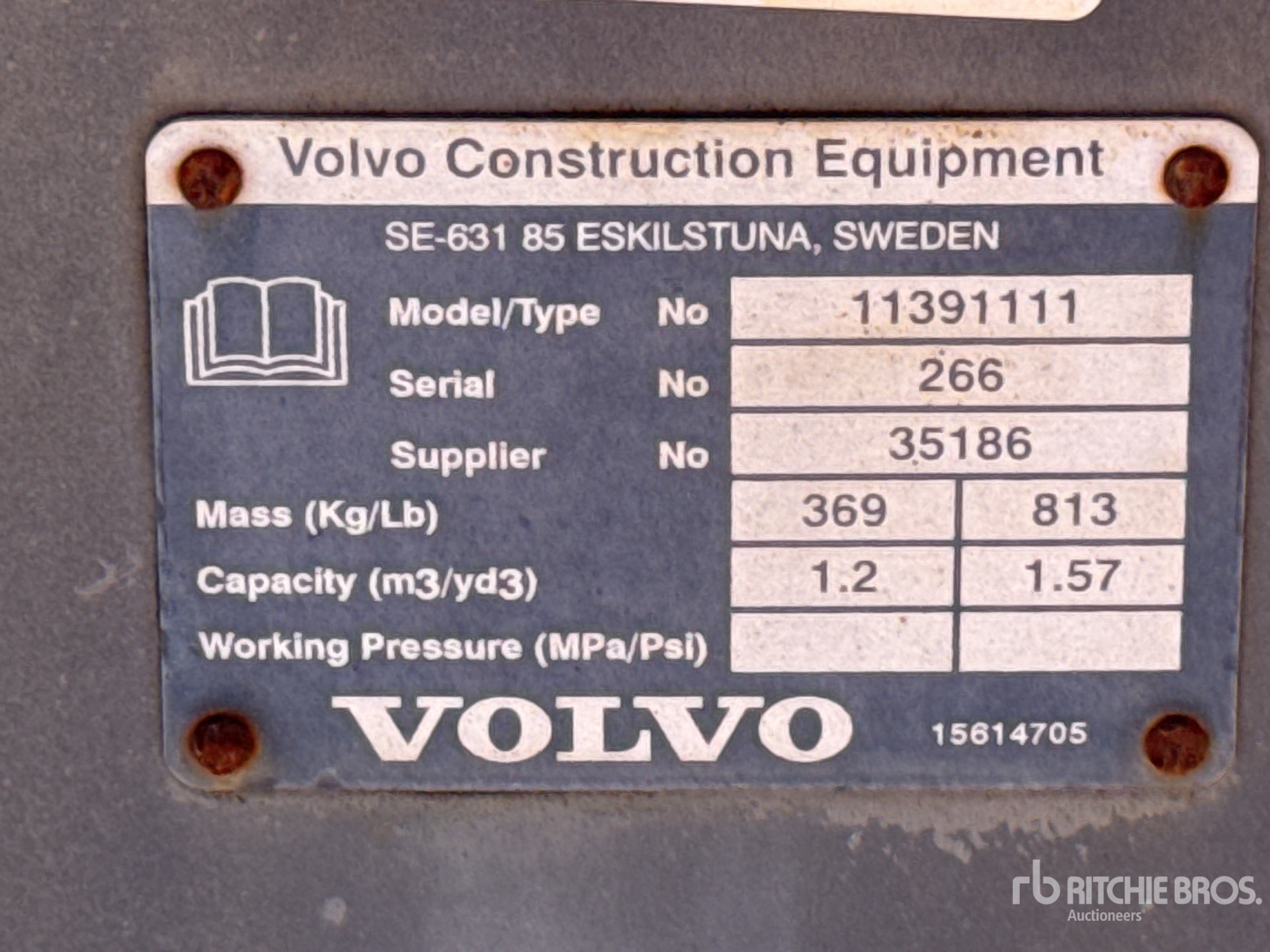 2017 Volvo L30BKT1.4Y