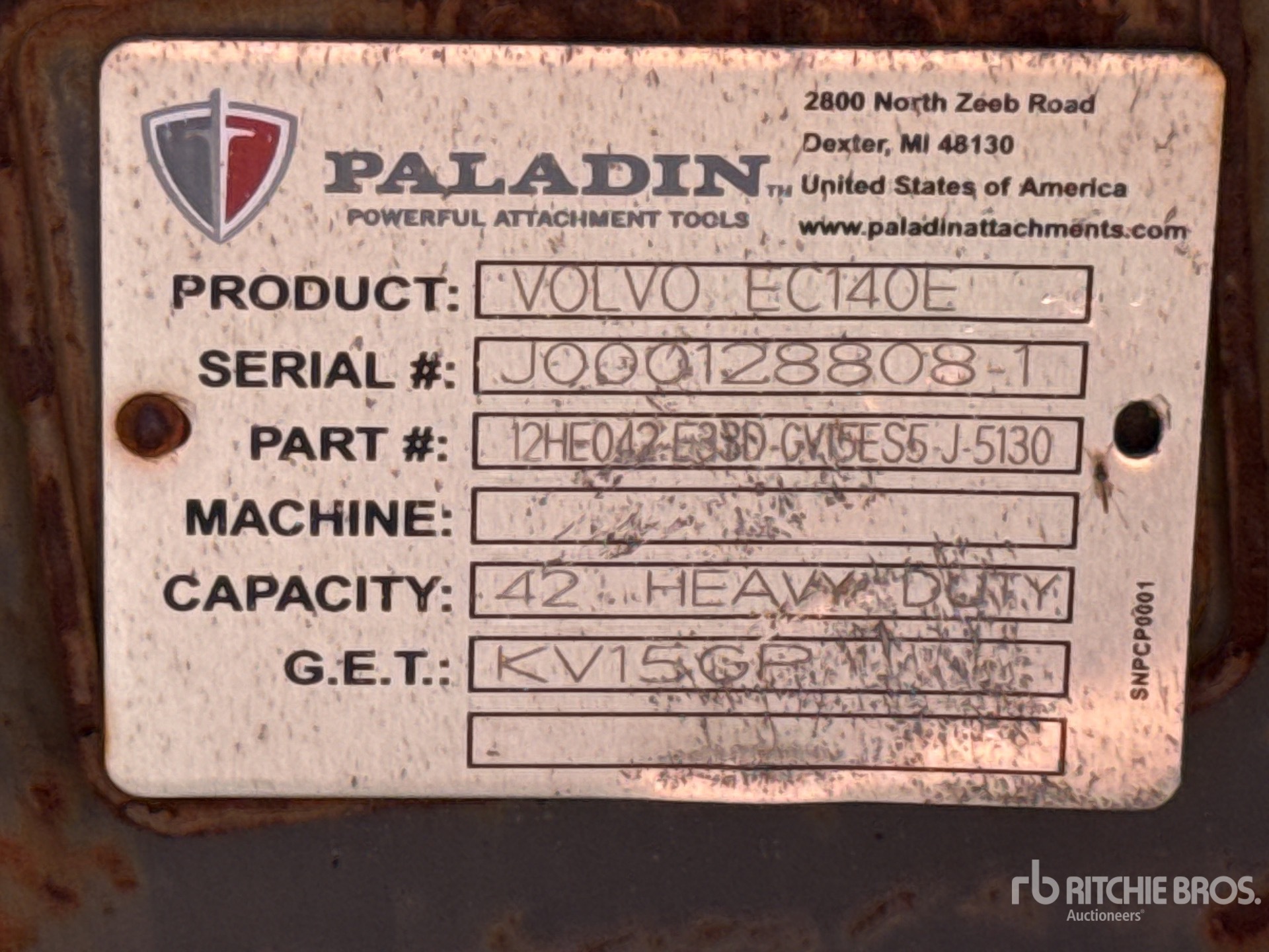 2020 Paladin EC140BKT42
