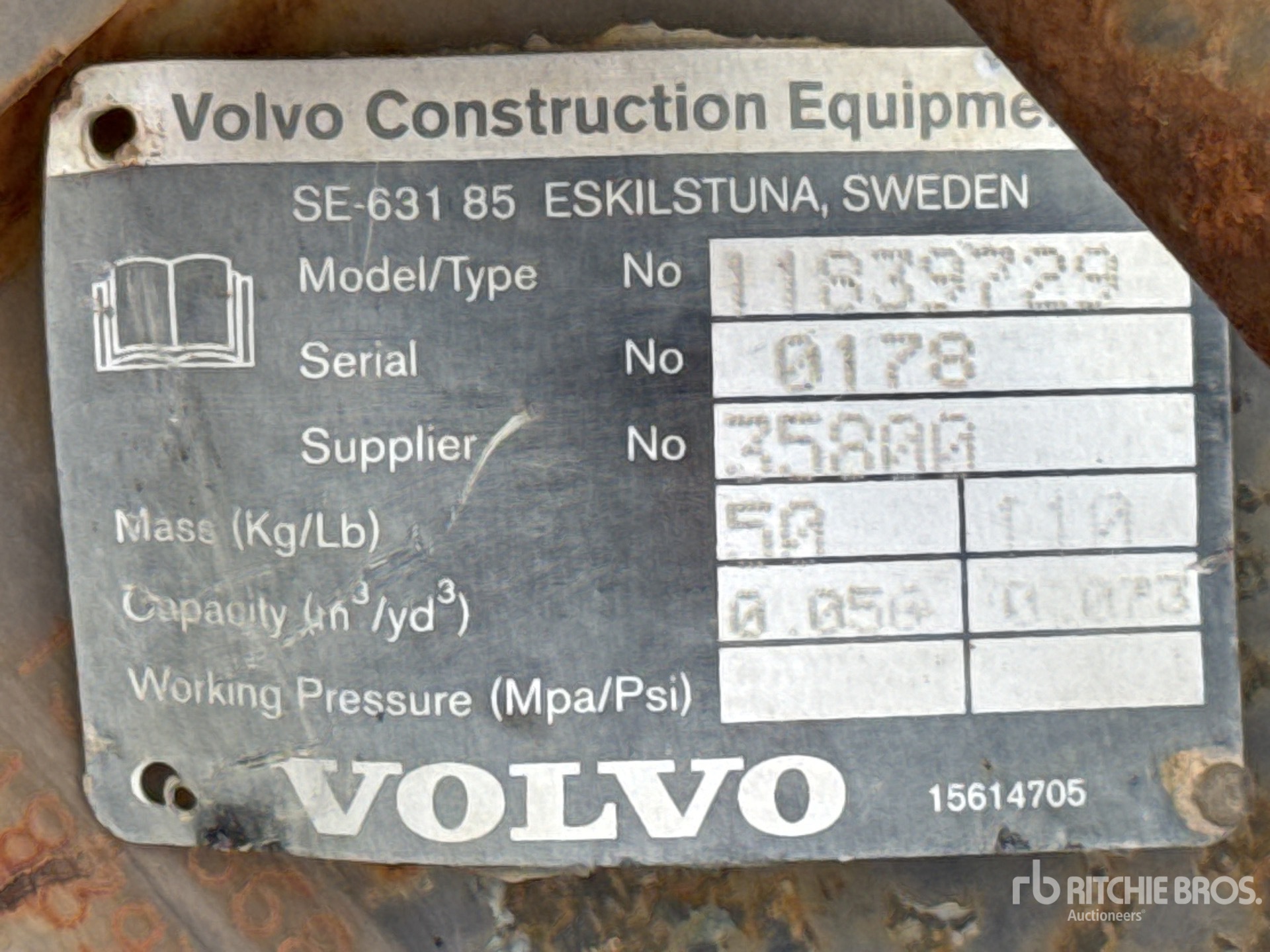 2017 Volvo EC25BKT16