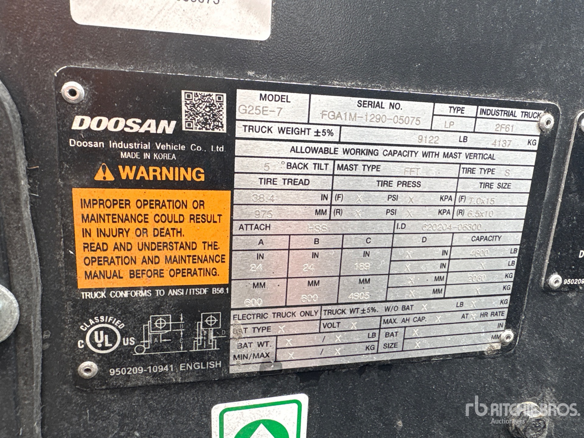 2023 Doosan G25E-7