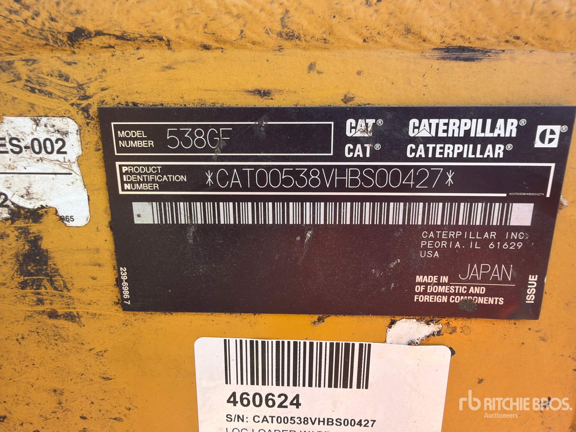 2019 Caterpillar 538GF