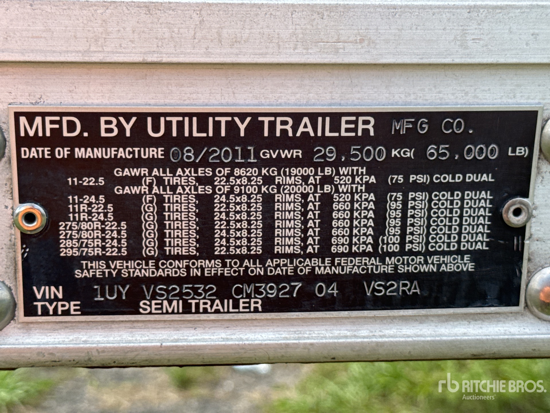 2012 Utility VS2RA