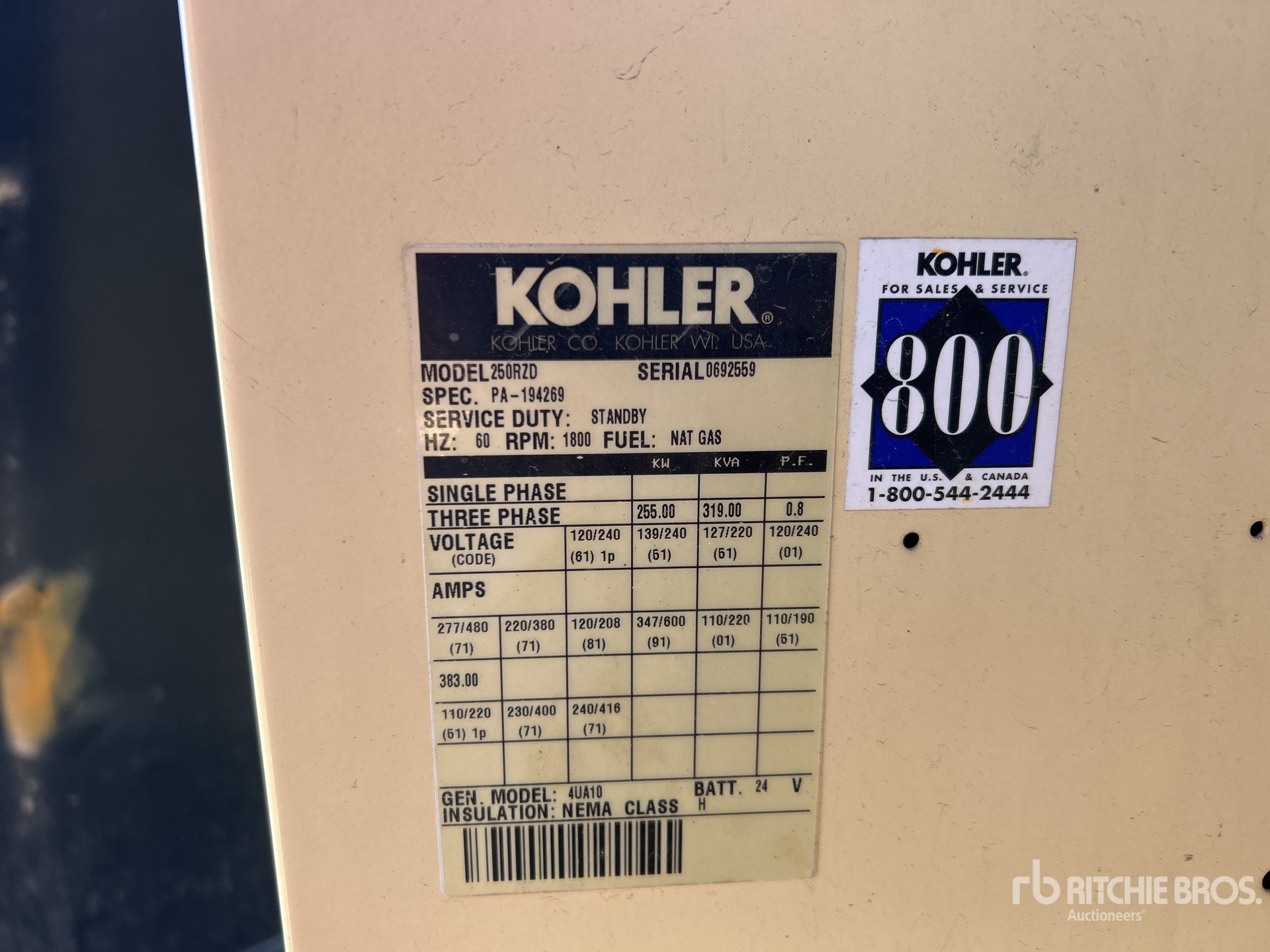 Kohler 250RZD