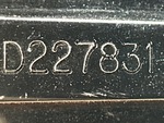 General Appearance with Frame Stamp Serial Number/VIN Photo