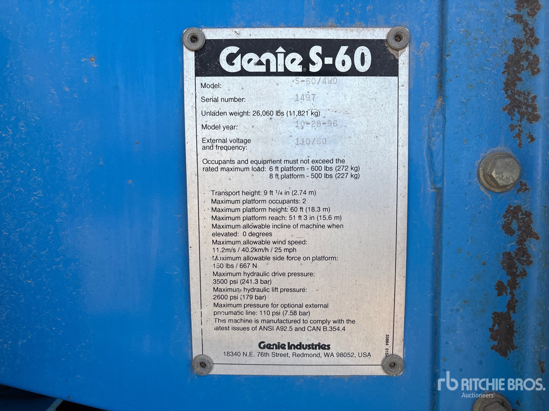 1996 Genie S60