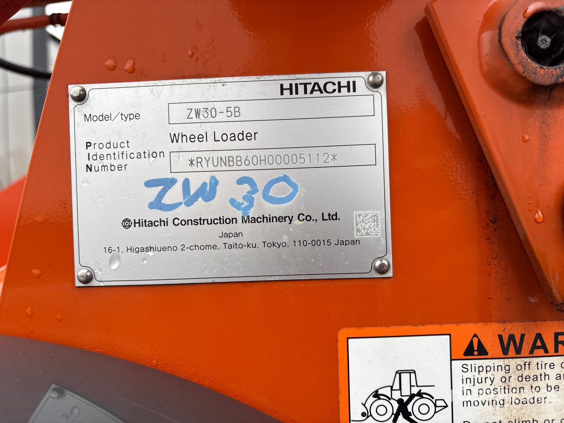 2021 Hitachi ZW30-5B
