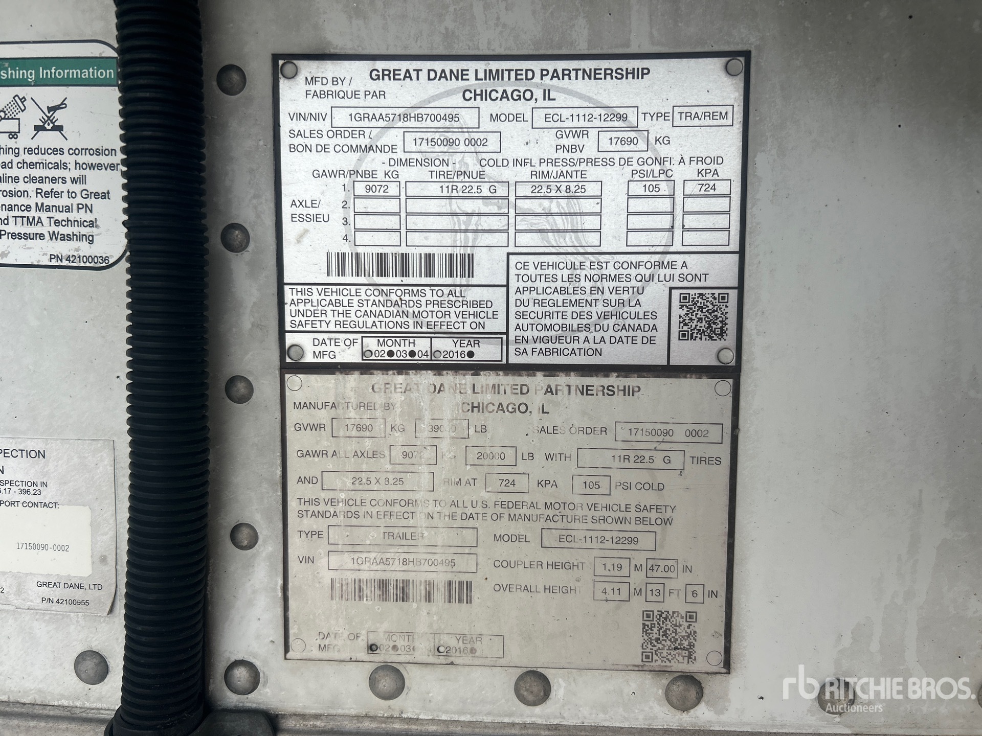 2017 Great Dane ECL-1112-12299