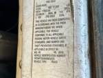 General Appearance with Motor Vehicle Safety Standards Label