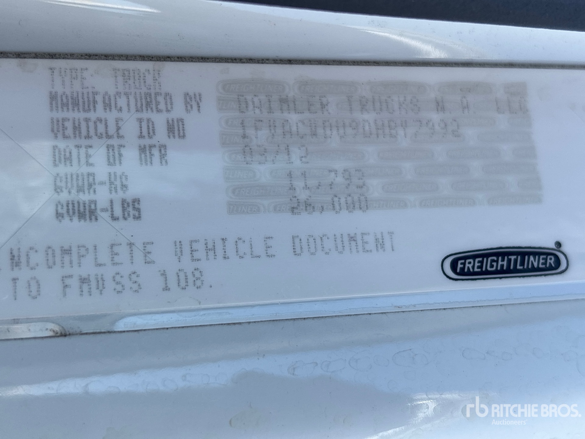 2013 Freightliner M2 106