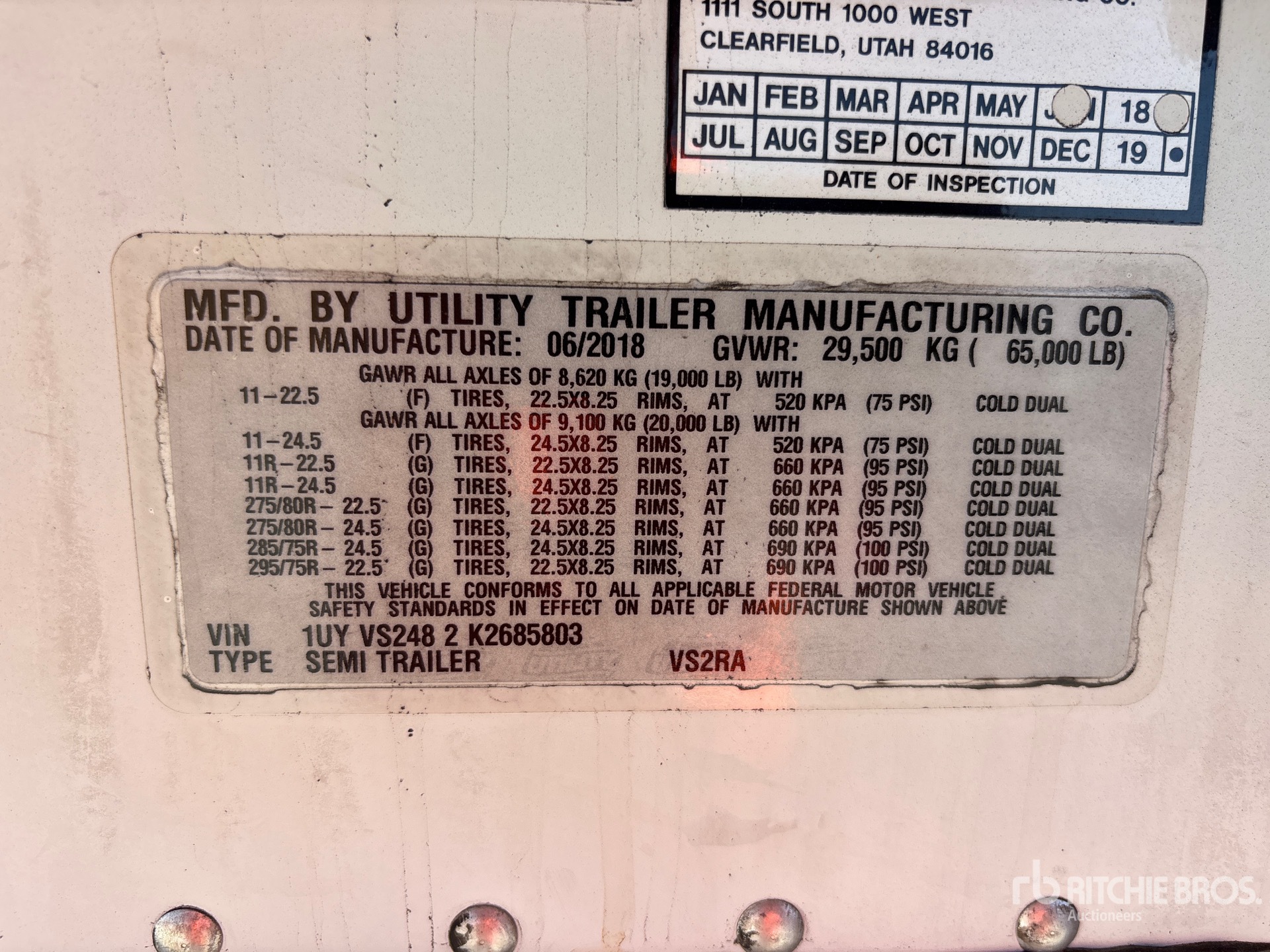 2019 Utility VS2RA