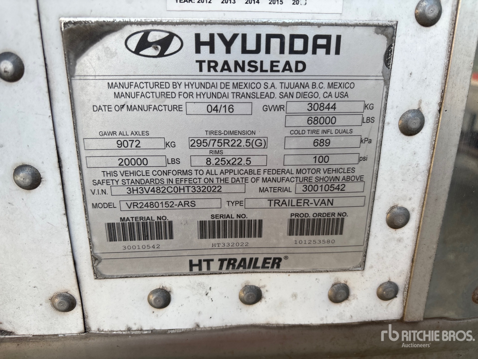 2017 Hyundai VR2480152-ARS