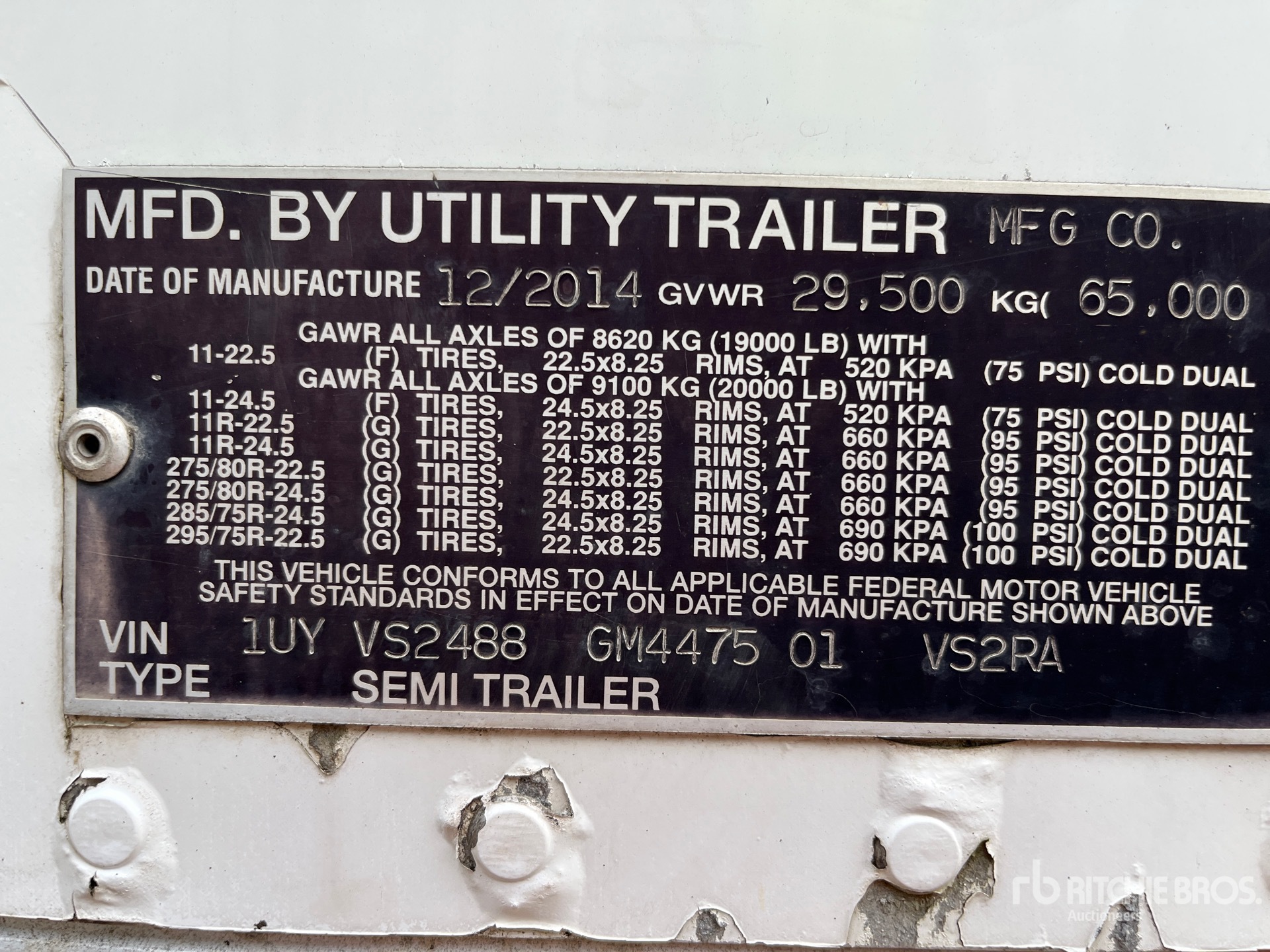 2016 Utility VS2RA