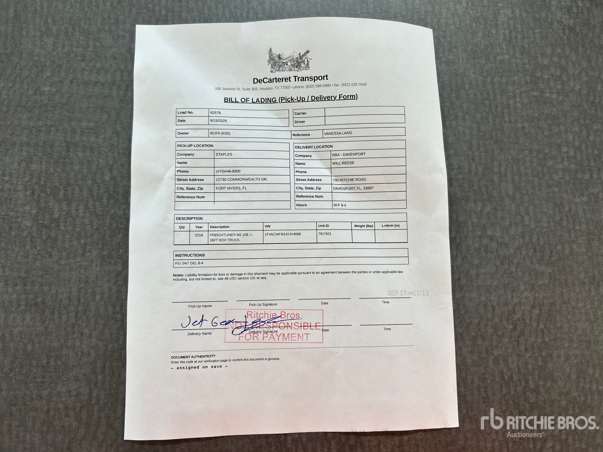 2018 Freightliner M2 106