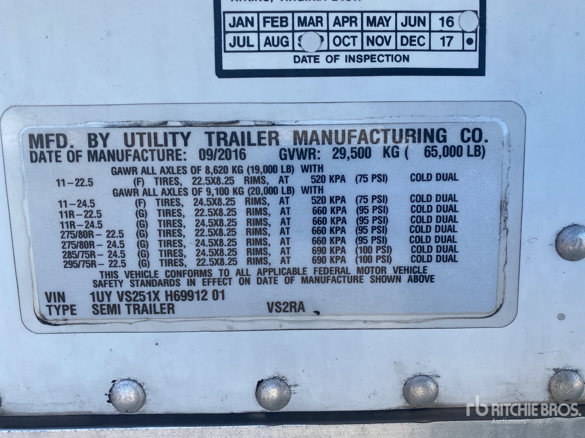 2017 Utility VS2RA