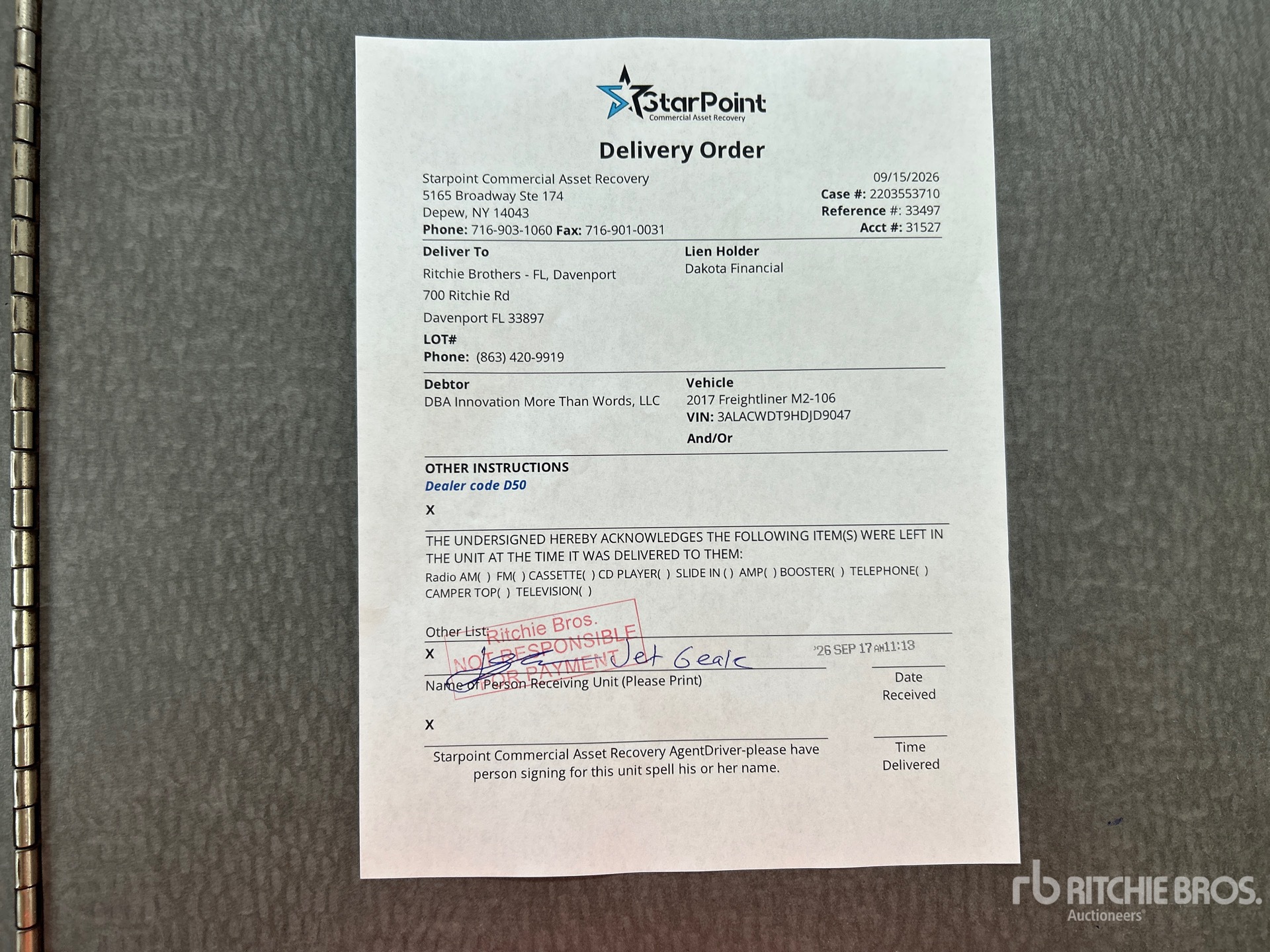 2017 Freightliner M2 106