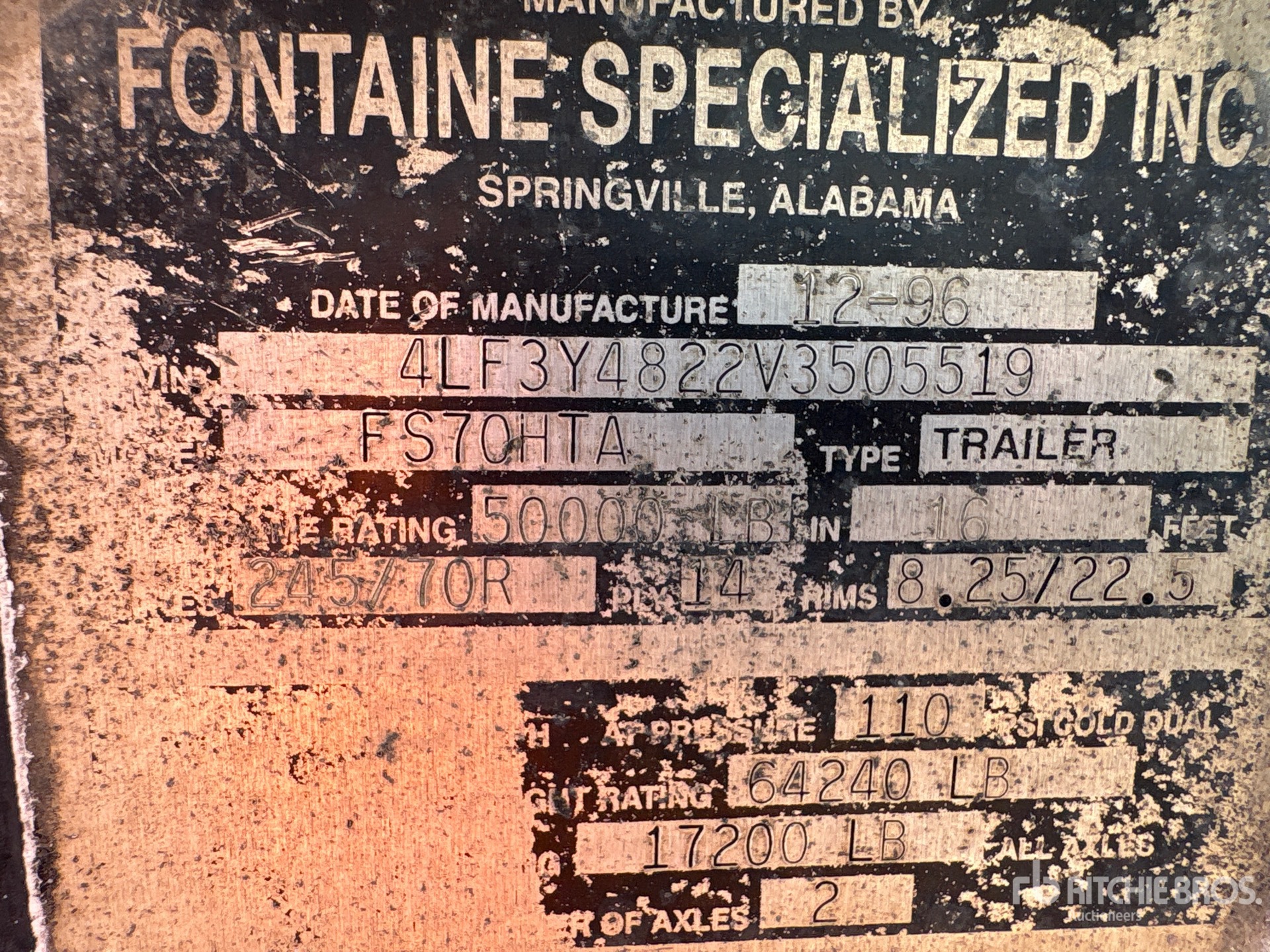 1997 Fontaine 47 ft T/A