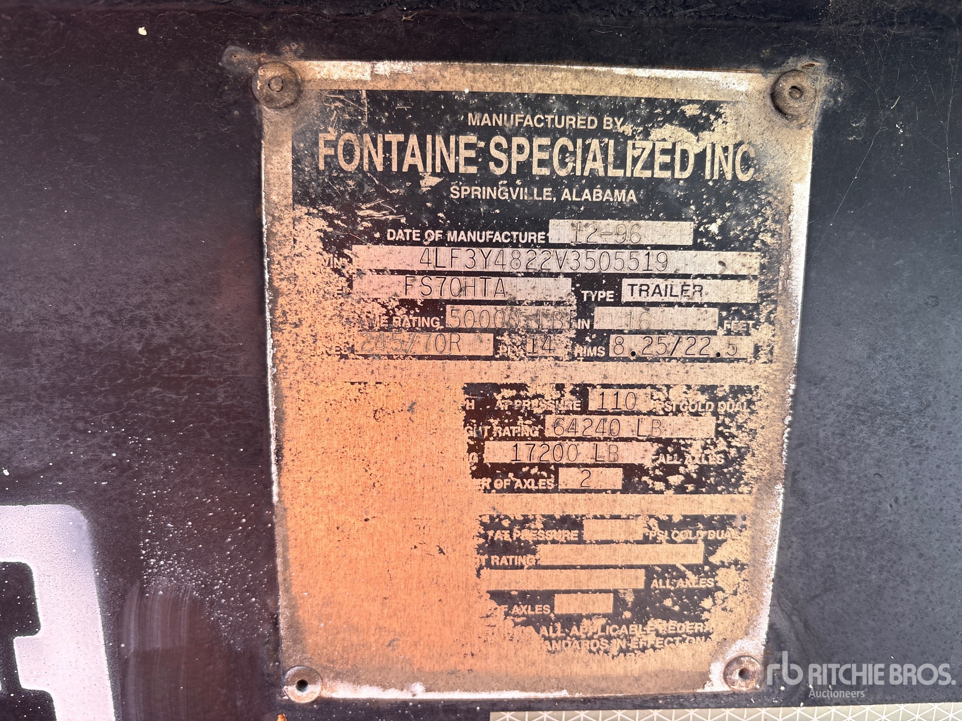 1997 Fontaine 47 ft T/A
