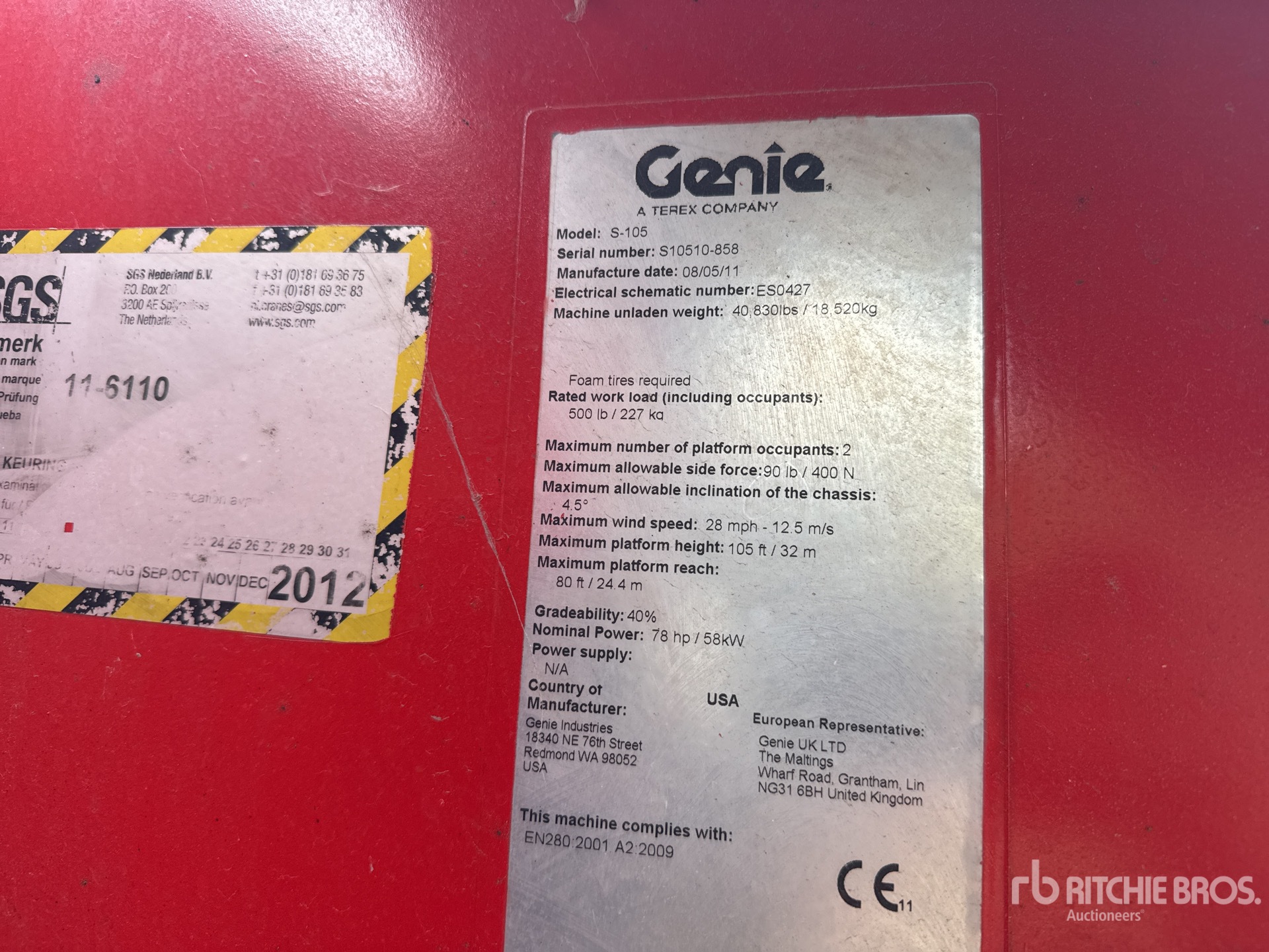 2011 Genie S-105