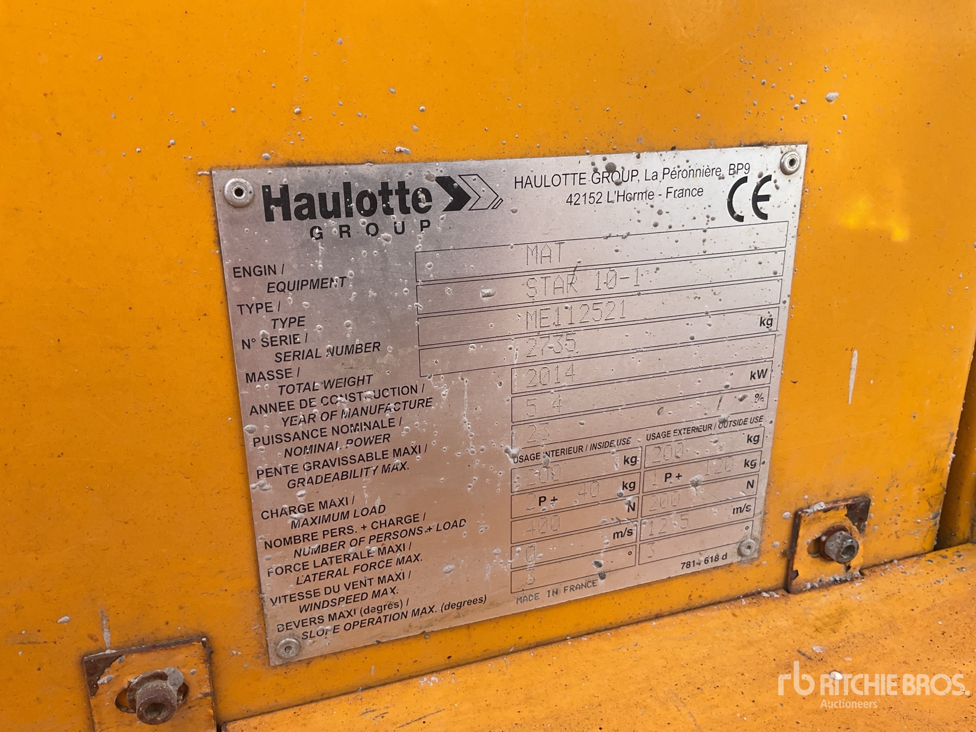2014 Haulotte STAR 10-1