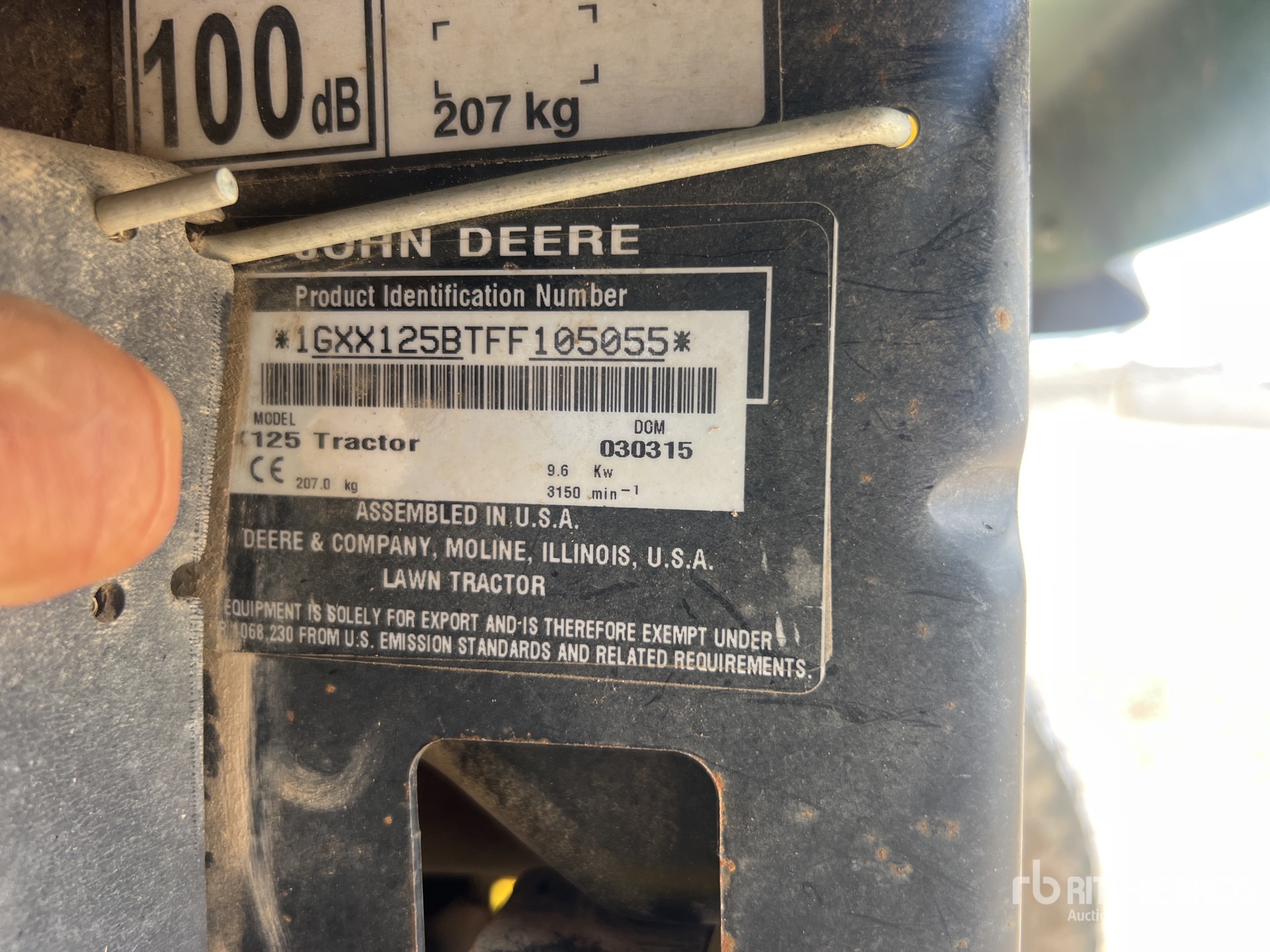 John Deere X125