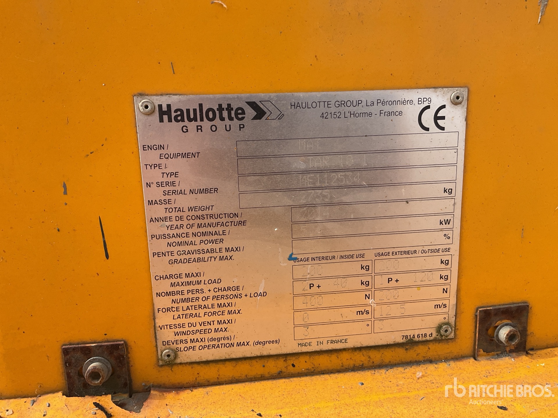 2014 Haulotte STAR 10-1
